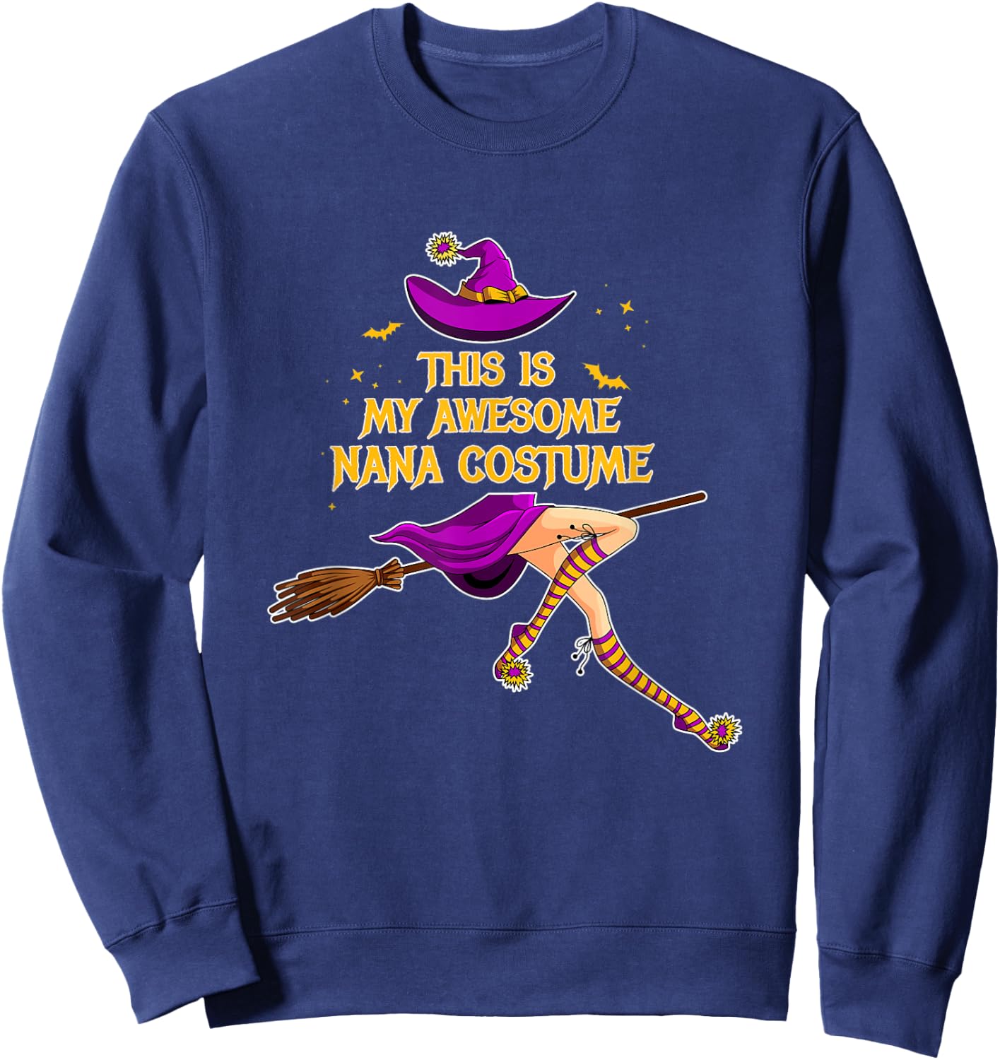 This Is My Awesome Nana Costume Grandma Witches Halloween Sweatshirt - Sweatshirt | Navy