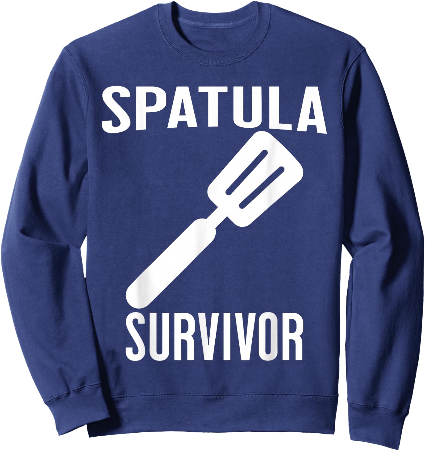 SPATULA SURVIVOR Funny Mother Family Retro Childhood Sweatshirt - Sweatshirt | Navy