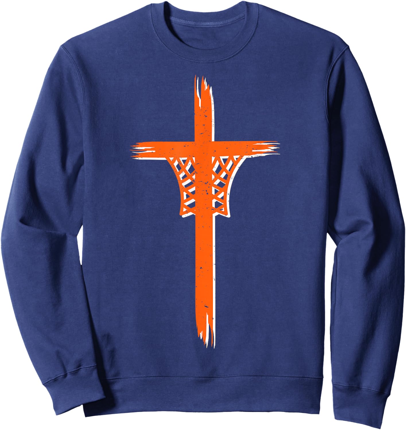 Christian Religious Basketball Players Christian Basketball Jesus Christ Basketball Religious Funny Sweatshirt - Sweatshirt | Navy