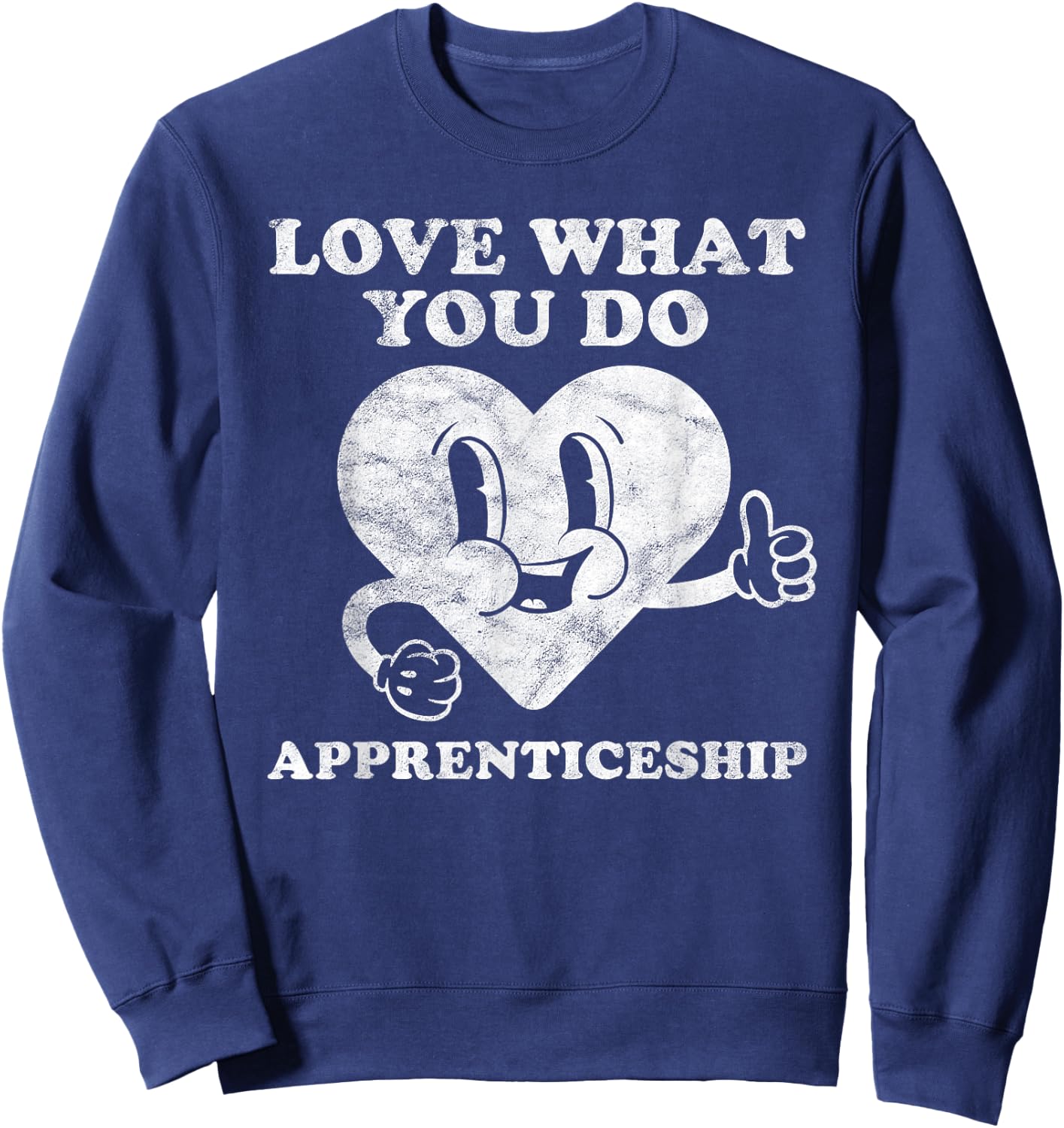 Retro Vintage Apprentice or Trainee or Apprenticeship Lover Sweatshirt - Sweatshirt | Navy