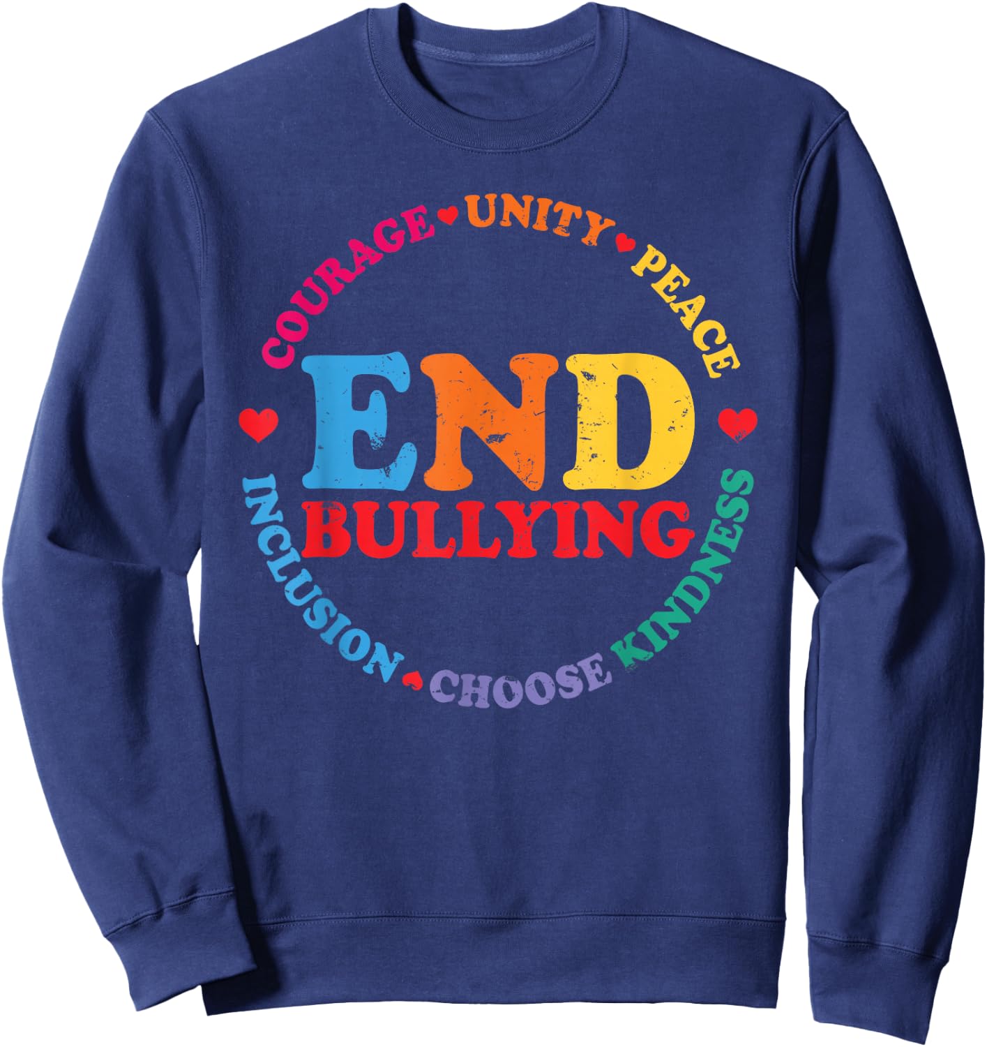 Anti Bullying Awareness Choose Kindness Anti Bully Sweatshirt - Sweatshirt | Navy