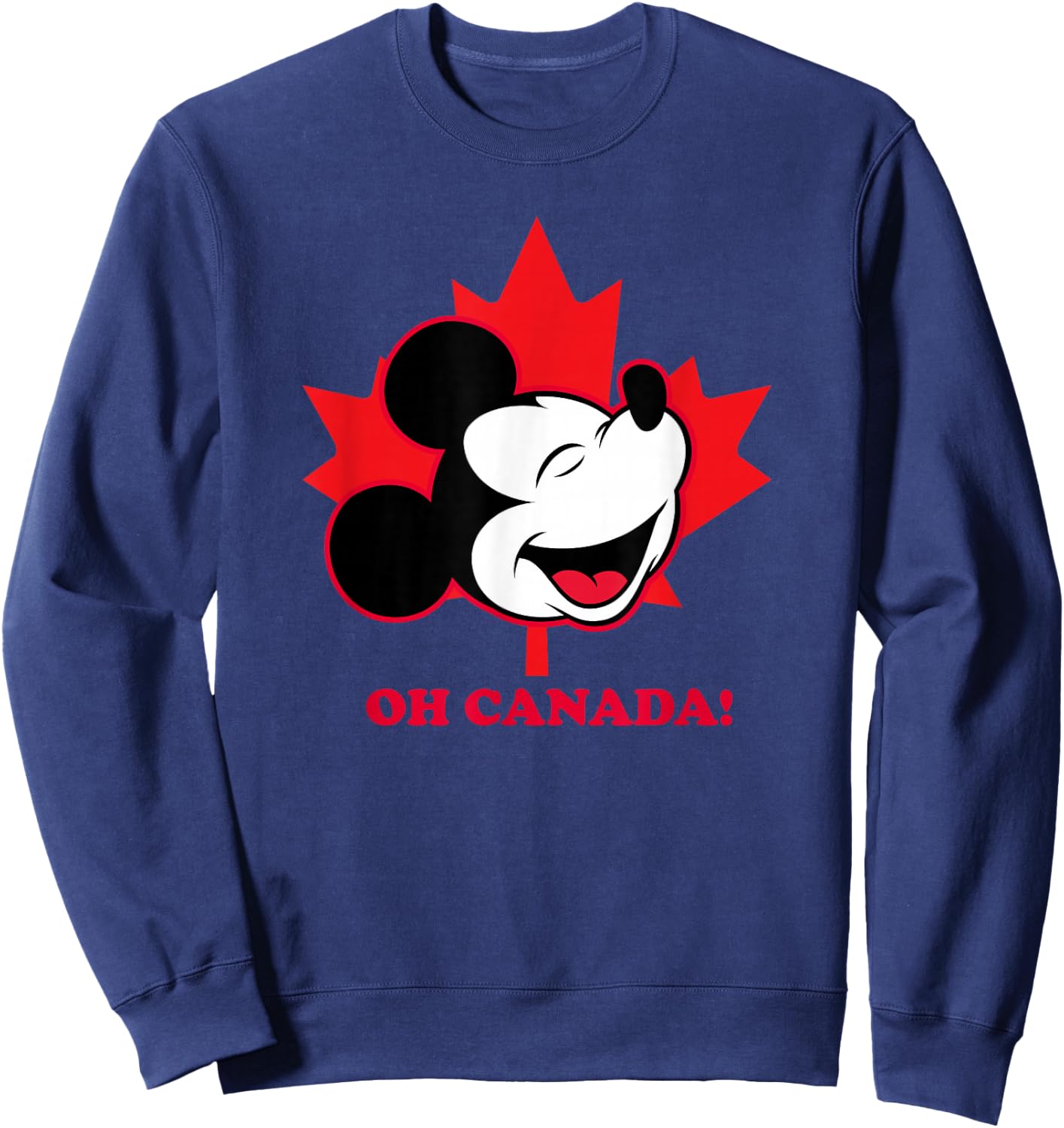 Disney Mickey And Friends Oh Canada Classic Mickey Face Sweatshirt - Sweatshirt | Navy
