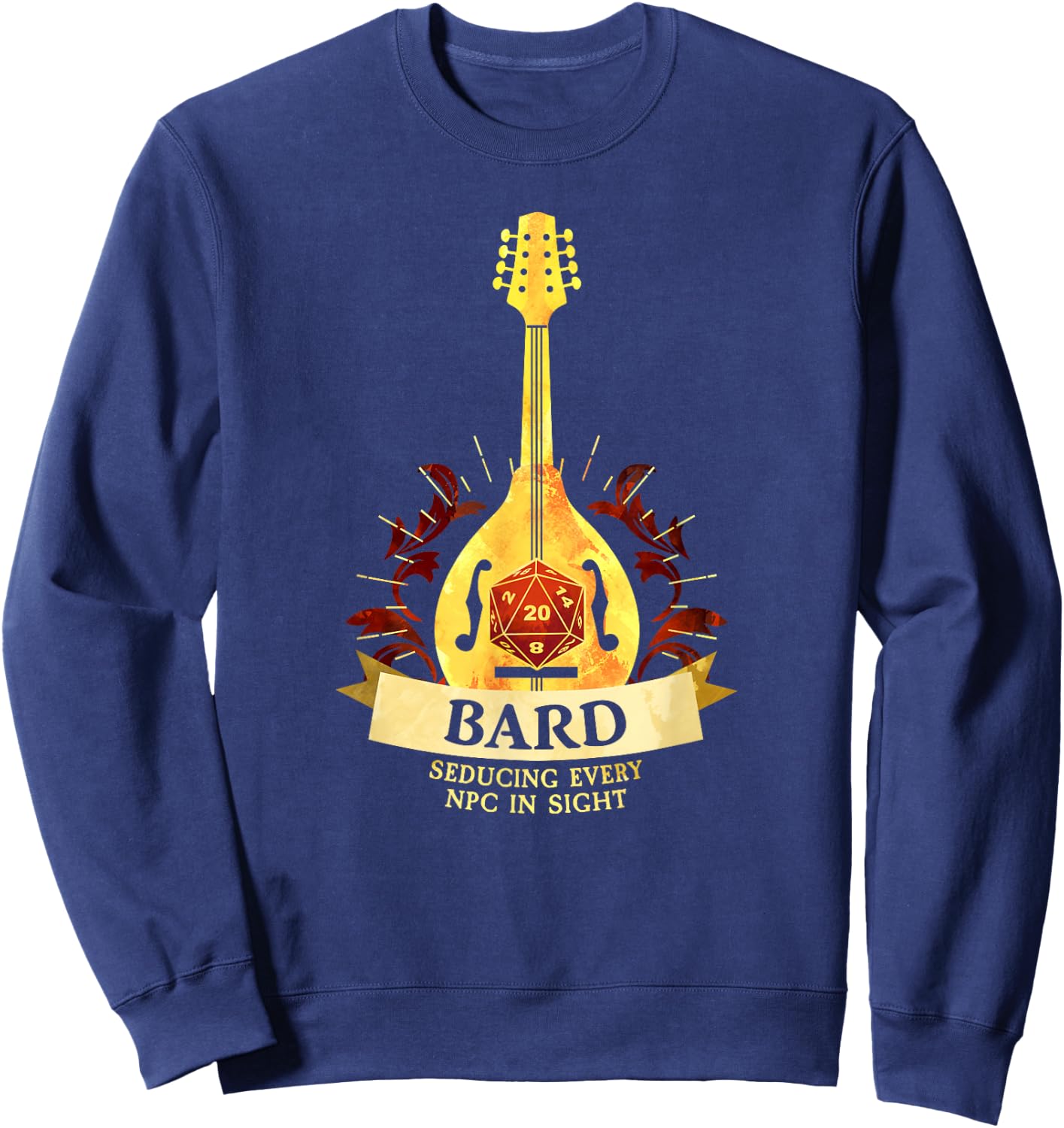 Bard Fantasy RPG TRPG Gamer Class Sweatshirt - Sweatshirt | Navy