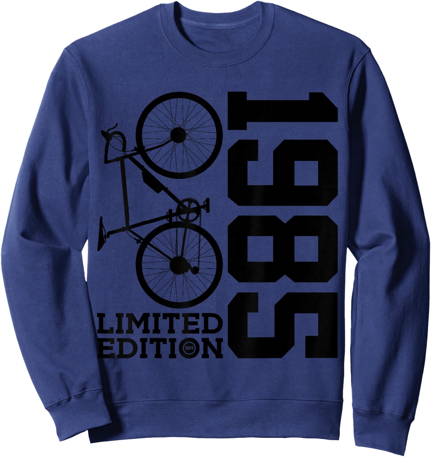 Cyclist 1985 Bike 41st Birthday Racing Bike Sweatshirt - Sweatshirt | Navy