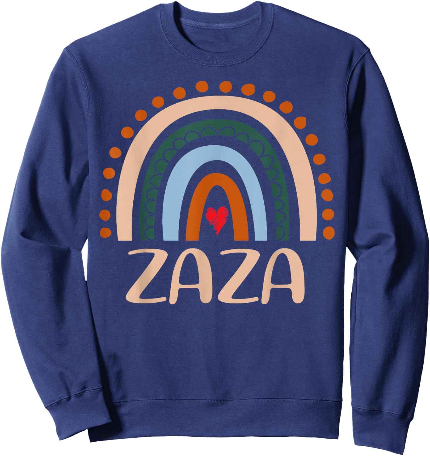 Zaza Rainbow Grandma Cute Mothers Day Funny Zaza Sweatshirt - Sweatshirt | Navy