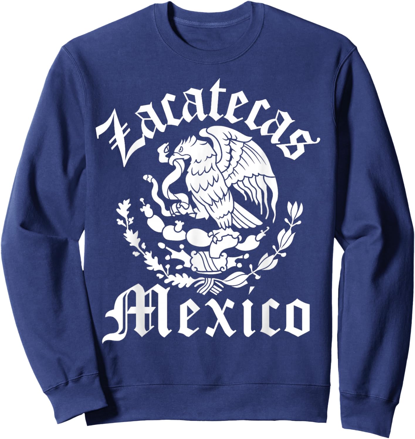 Zacatecas with Mexican Emblem Zacatecas Sweatshirt - Sweatshirt | Navy