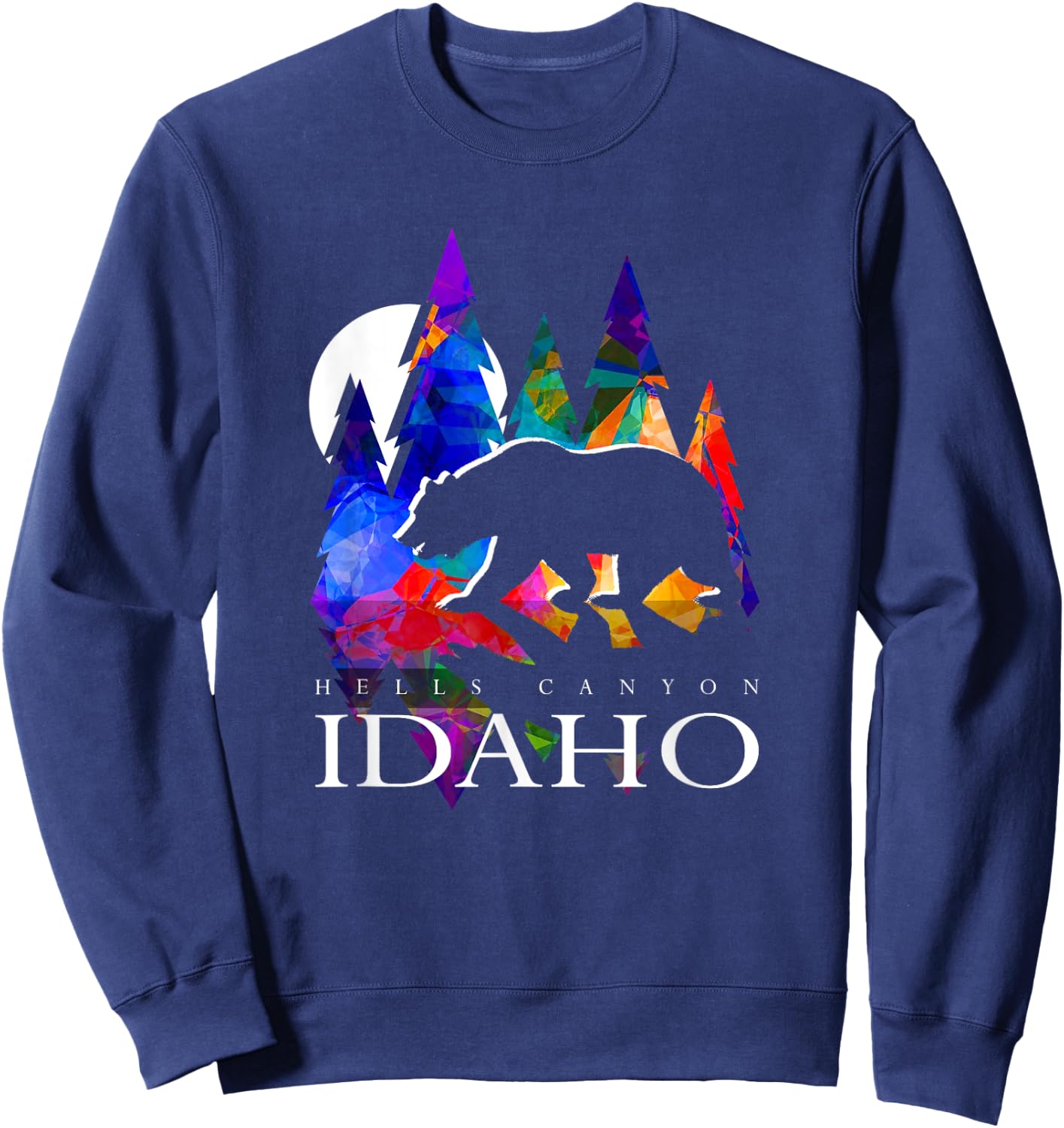 Idaho - Hells Canyon Wilderness with Bear - Idaho Sweatshirt - Sweatshirt | Navy