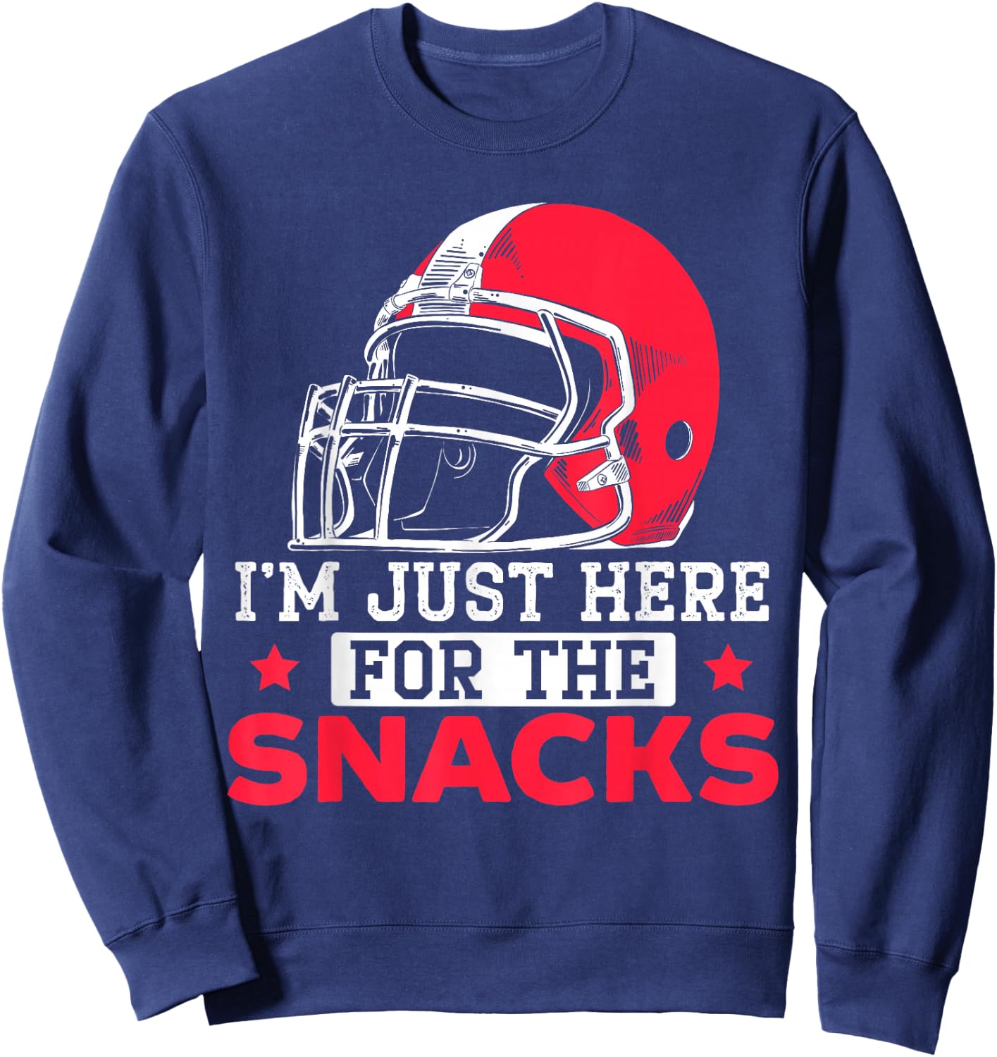 I'm Just Here For The Snacks Fantasy Football Game League Sweatshirt - Sweatshirt | Navy