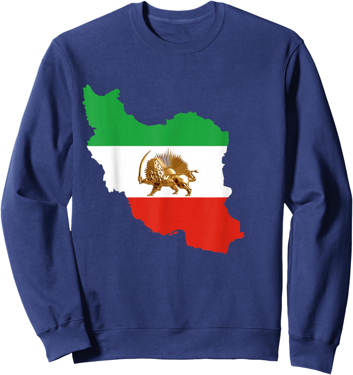 IRAN, Free Iran, Flag, Lion, Pahlavi, Shah, King, Rezashah Sweatshirt - Sweatshirt | Navy
