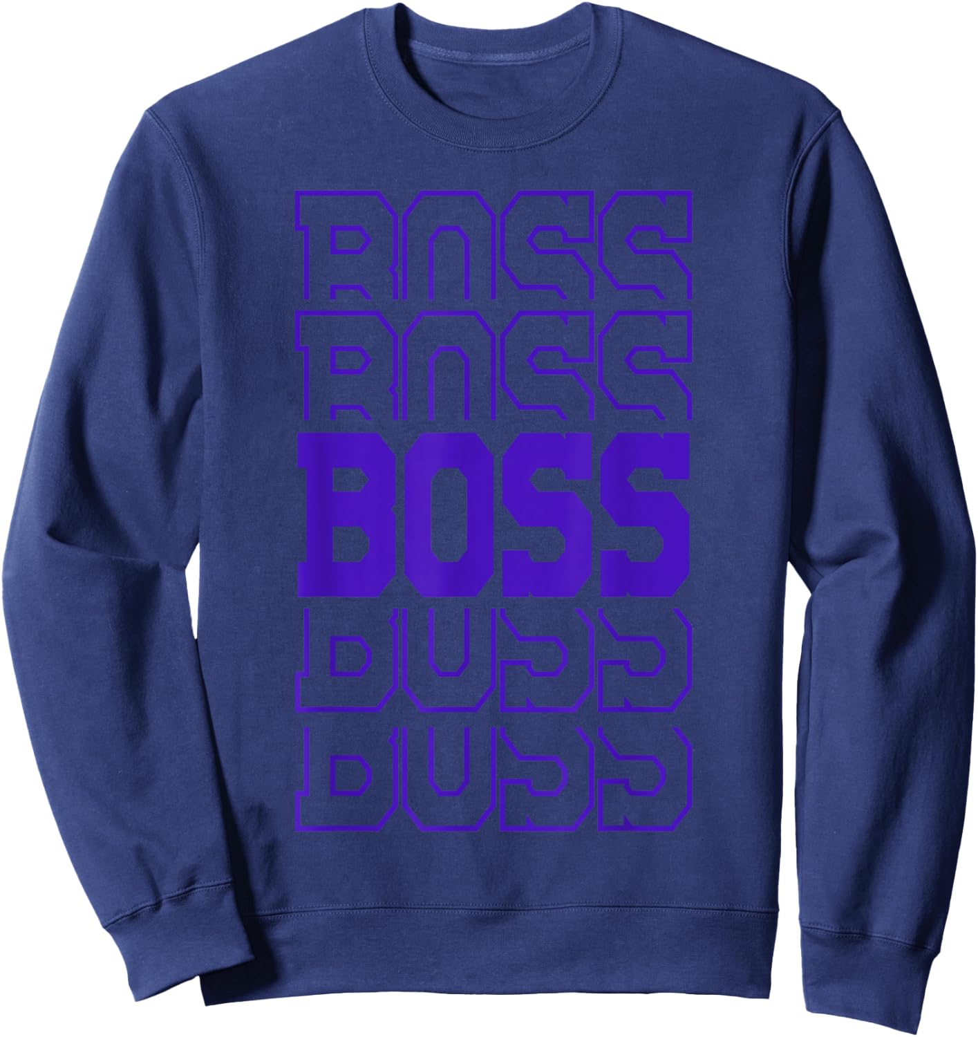 Cute Personalized Boss Birthday Matching Family Sweatshirt - Sweatshirt | Navy