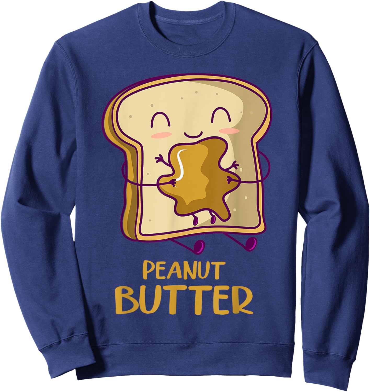 PB&J Peanut Butter Jelly Bread Jam Family Matching Halloween Sweatshirt - Sweatshirt | Navy