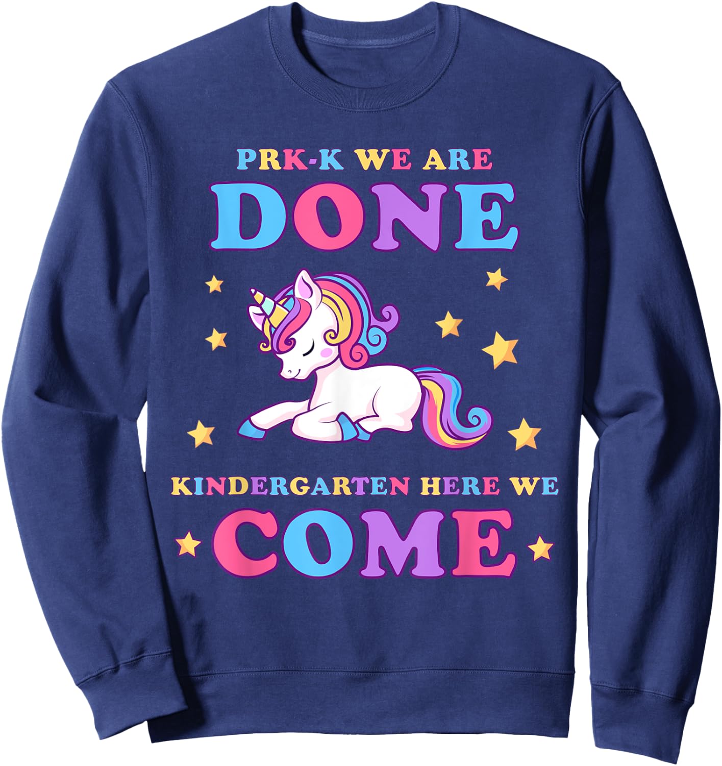 Girls Pre-K Graduation Magical Unicorn Sweatshirt - Sweatshirt | Navy