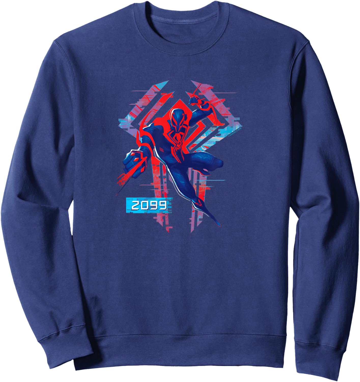 Marvel Spider-Man Across The Spider-Verse Part 1 2099 Logo Sweatshirt - Sweatshirt | Navy