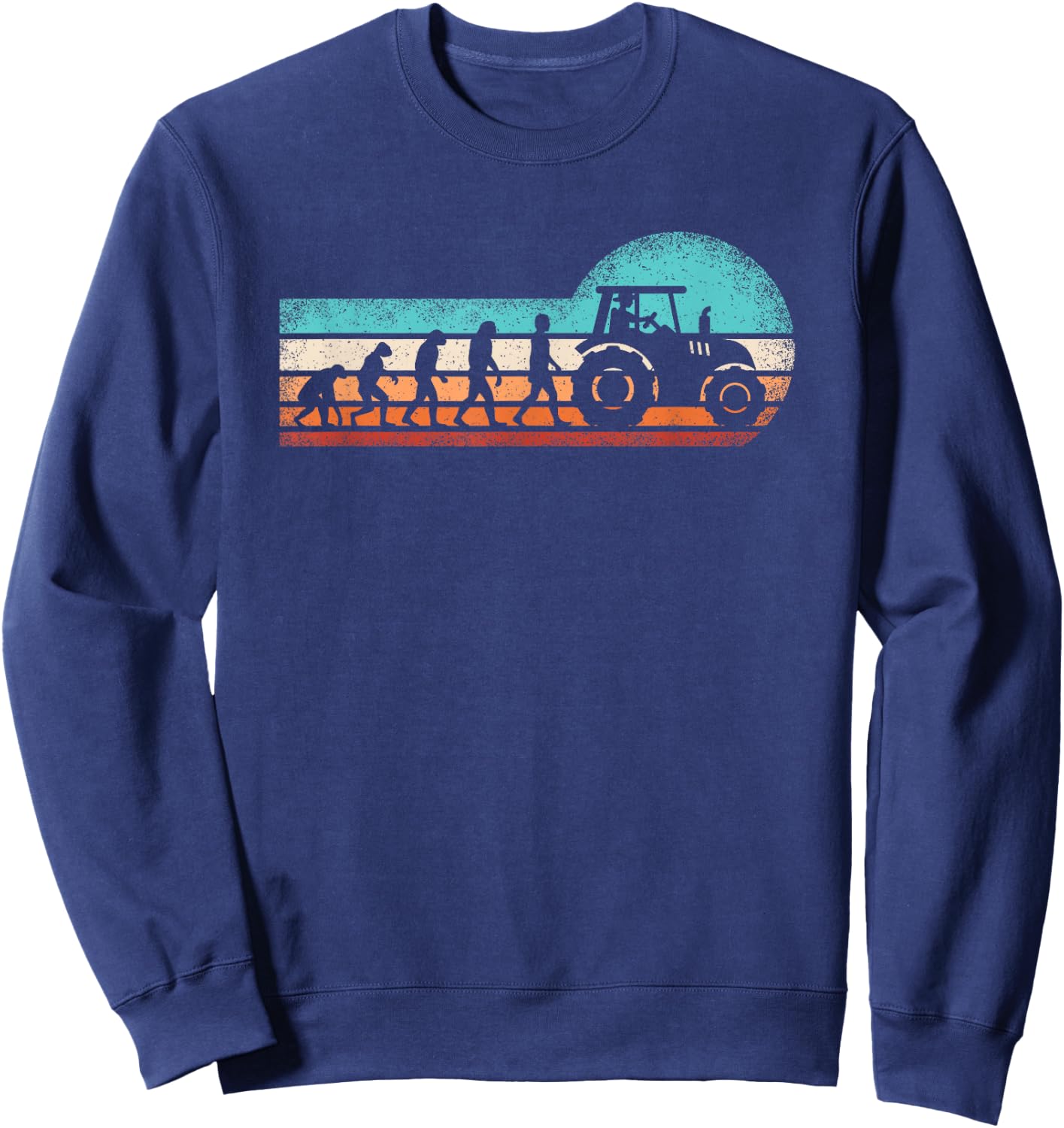 Farmer Evolution Tractor Tractor Agriculture Farmer Sweatshirt - Sweatshirt | Navy