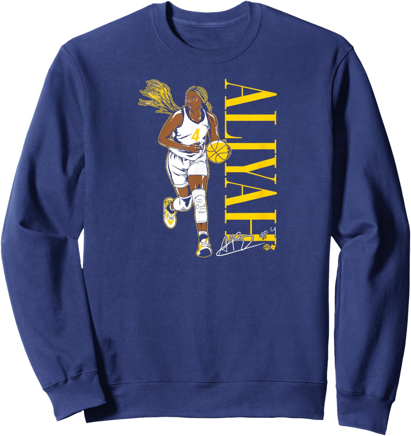 BreakingT Aliyah Boston Indiana Fever WNBA Player - Blue, Small Sweatshirt - Sweatshirt | Navy
