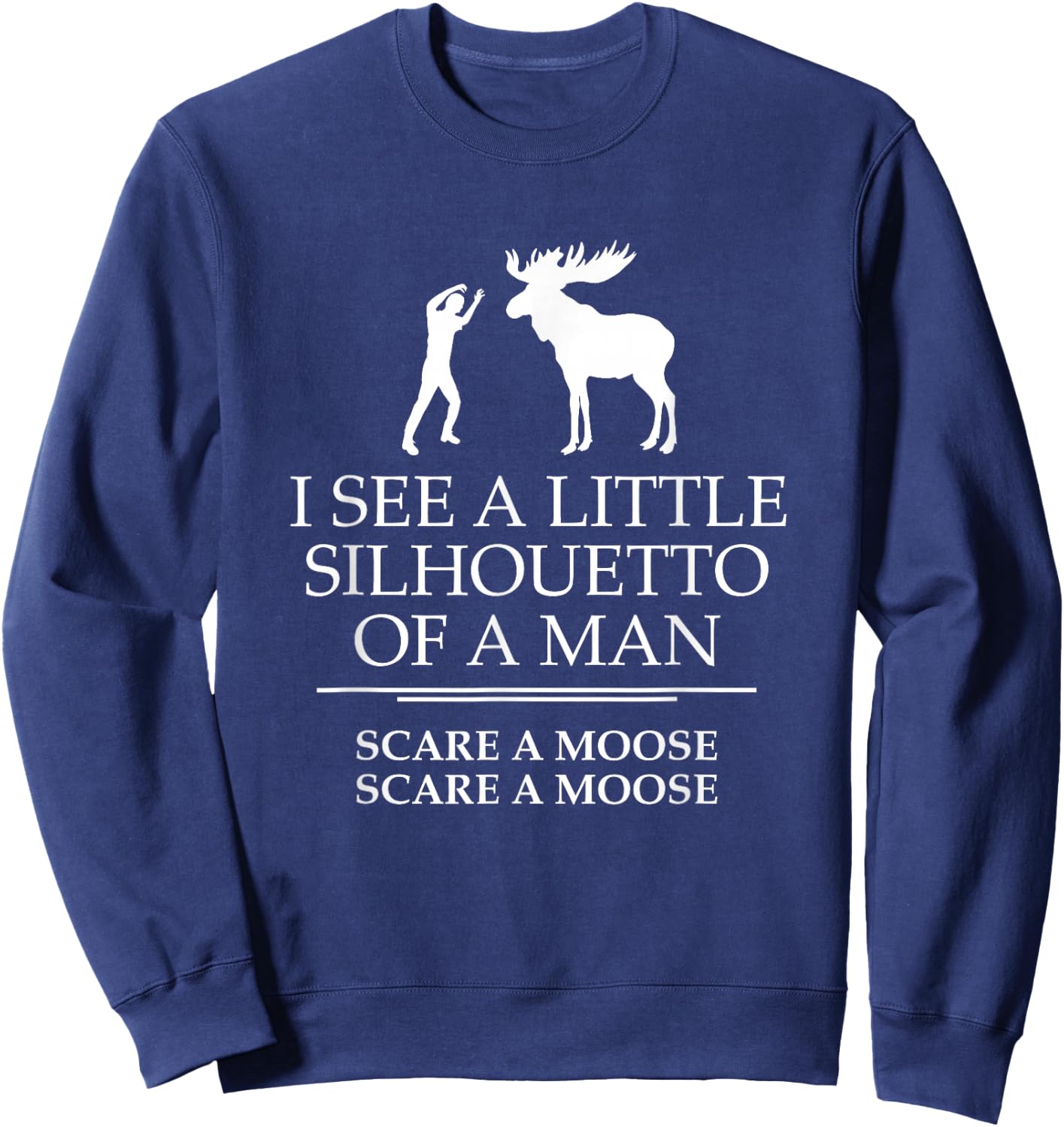 I see a silhouetto of a man Sweatshirt - Sweatshirt | Navy
