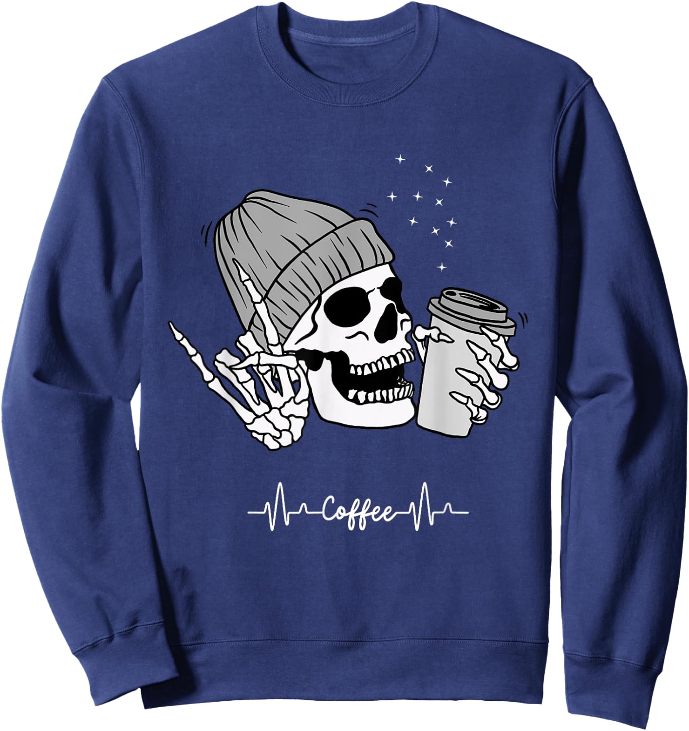 Coffee T Shirts Coffee Shirt Funny Cute Casual Sweatshirt - Sweatshirt | Navy