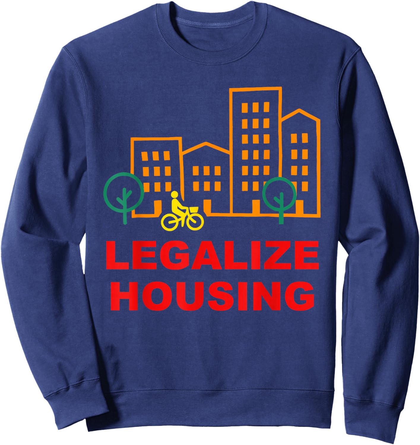 Legalize Housing Retro Vintage Sweatshirt - Sweatshirt | Navy