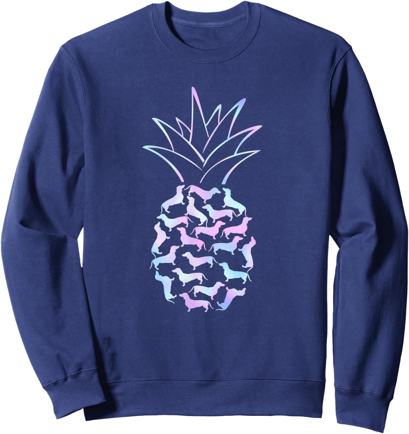 Dachshund Pineapple Dachshund Lover Wiener Dog Sweatshirt - Sweatshirt | Navy