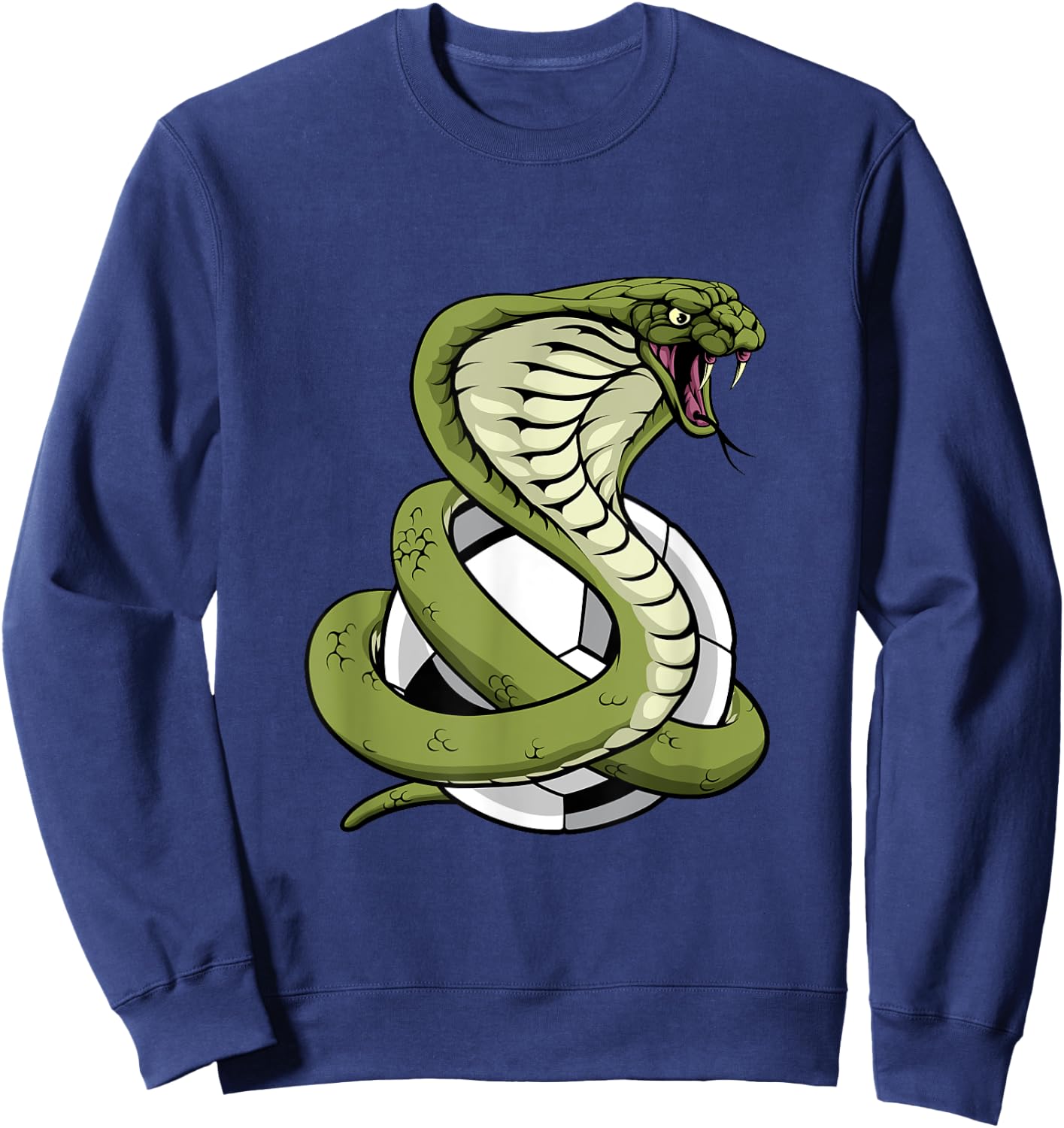 Cobra Snake Soccer Football Animal Team Mascot Sweatshirt - Sweatshirt | Navy