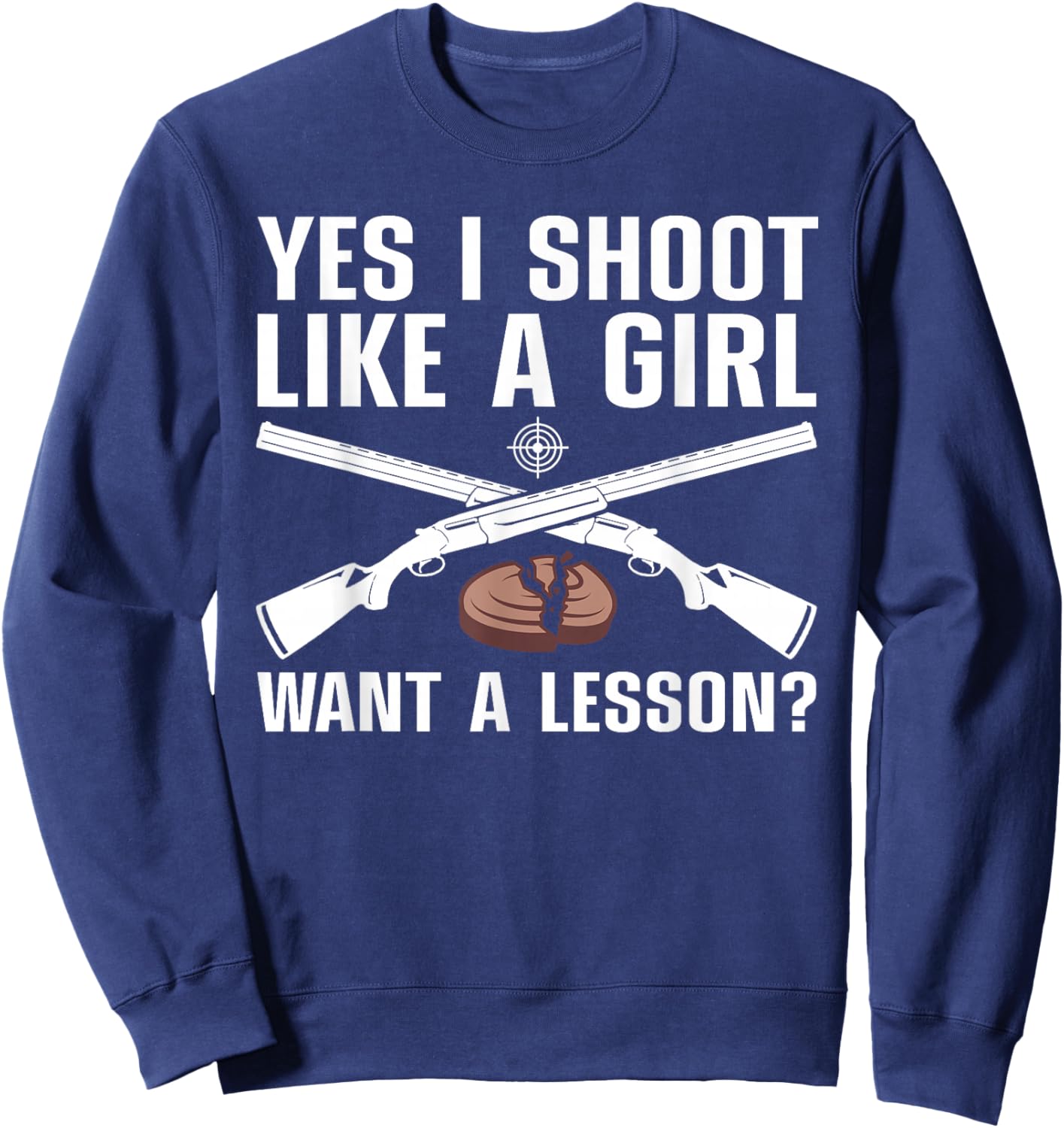 Cool Trap Shooting Girls Mom Skeet Shooting Target Sweatshirt - Sweatshirt | Navy