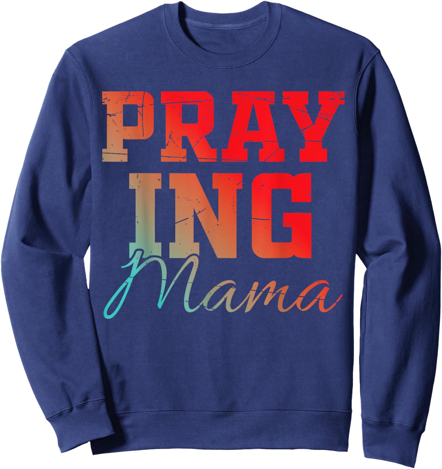 Faith Based Apparel Plus Size Christian Believer Mom 3x Sweatshirt - Sweatshirt | Navy