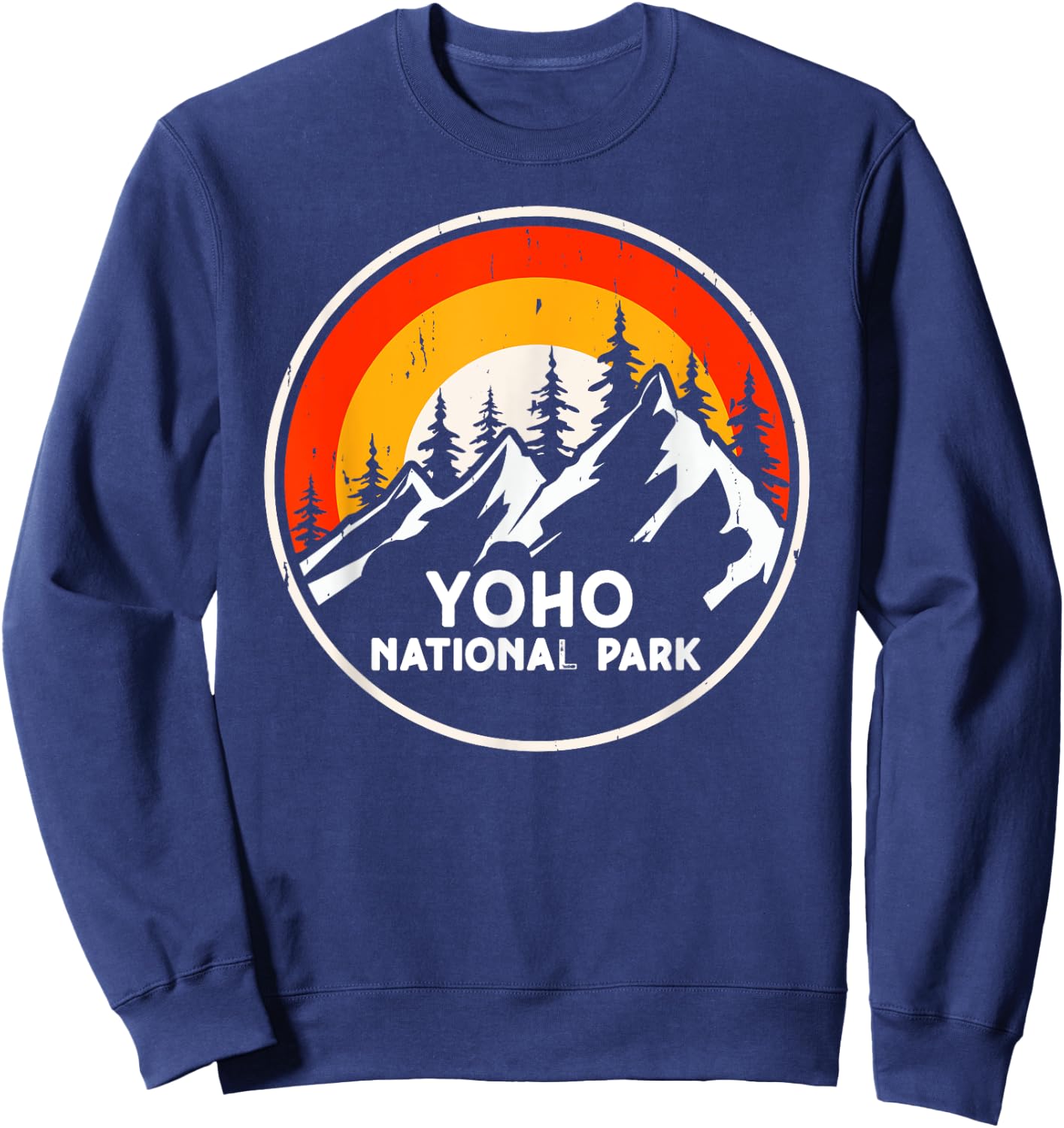 Yoho National Park Canada Mountain Trees Camping Hiking Sweatshirt - Sweatshirt | Navy