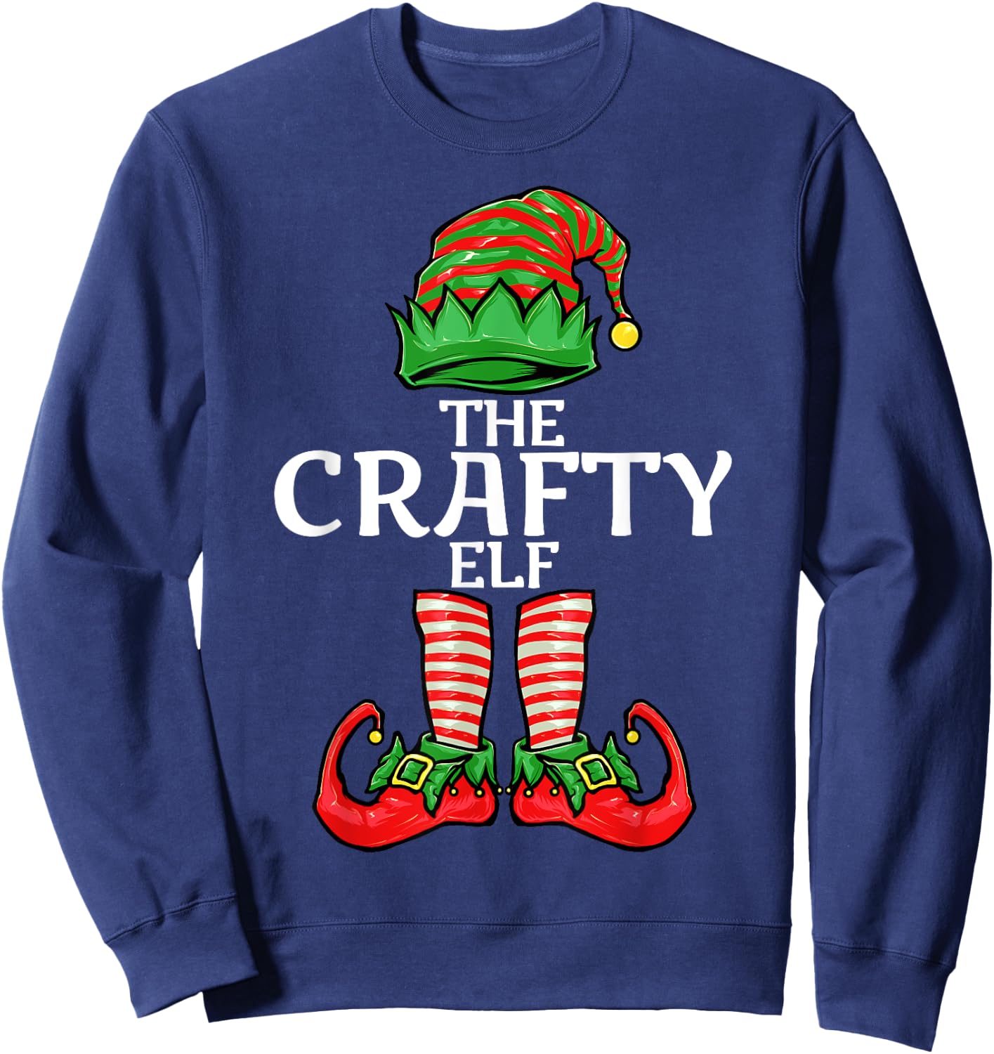 Crafty Elf Christmas Family Matching Group Sweatshirt - Sweatshirt | Navy