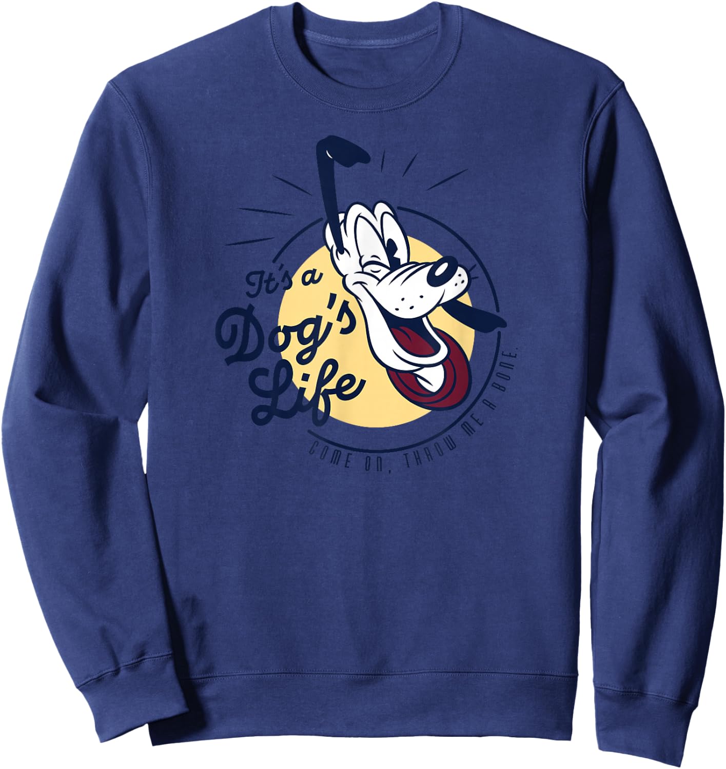 Disney Pluto It’s a Dog’s Life Retro Vintage Sweatshirt - Sweatshirt | Navy