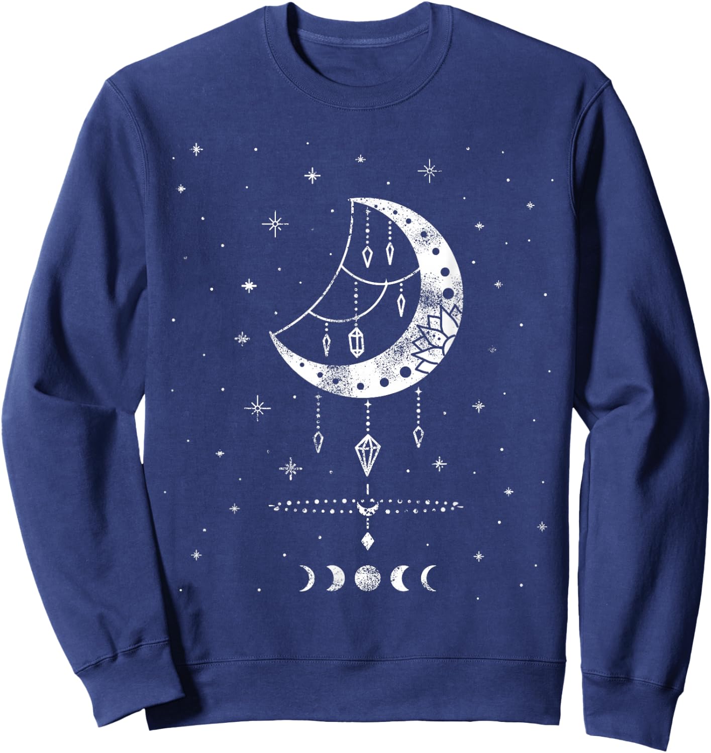 Moon Phases Magic Harmony Sacred Geometry Astrology Sweatshirt - Sweatshirt | Navy