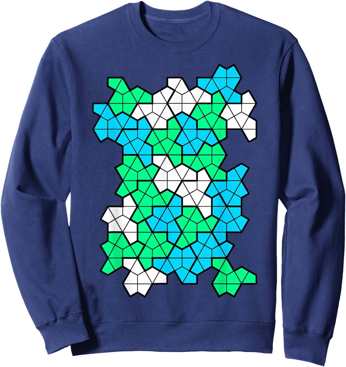 Nerdy Aperiodic Monotile Discovery Math Physics Teacher Men Women Girls Kids Sweatshirt - Sweatshirt | Navy