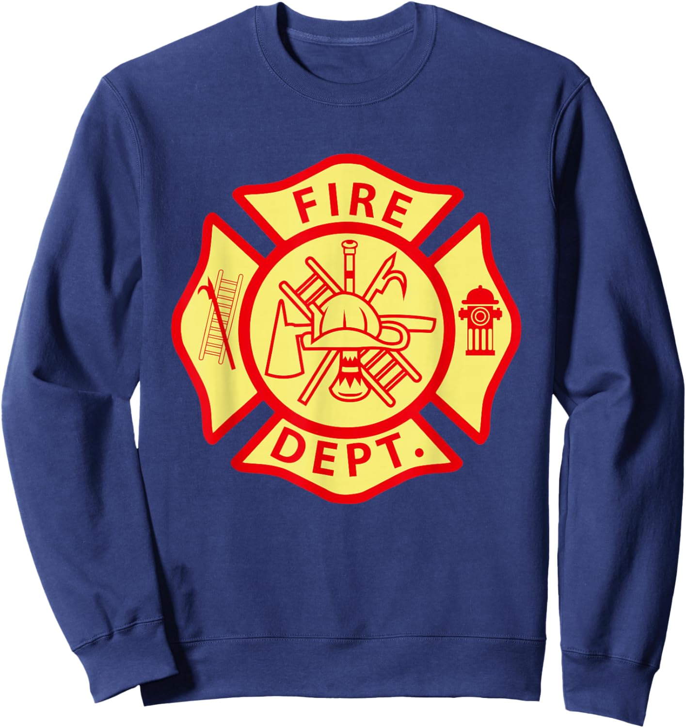 Fire Department Logo Uniform Fireman Symbol Firefighter Gear Sweatshirt - Sweatshirt | Navy