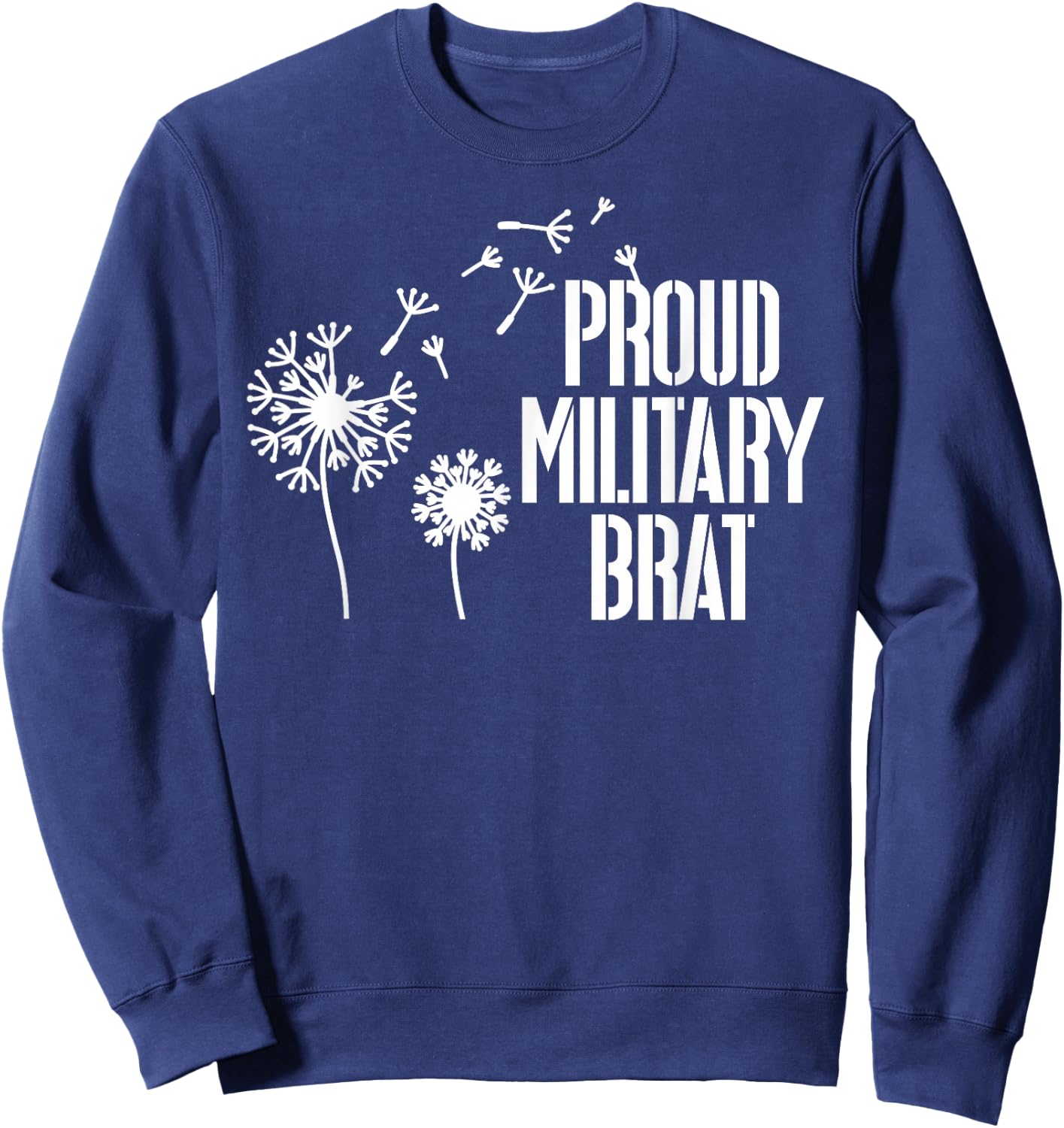 Proud Military Brat Military Child Month Purple Up Sweatshirt - Sweatshirt | Navy