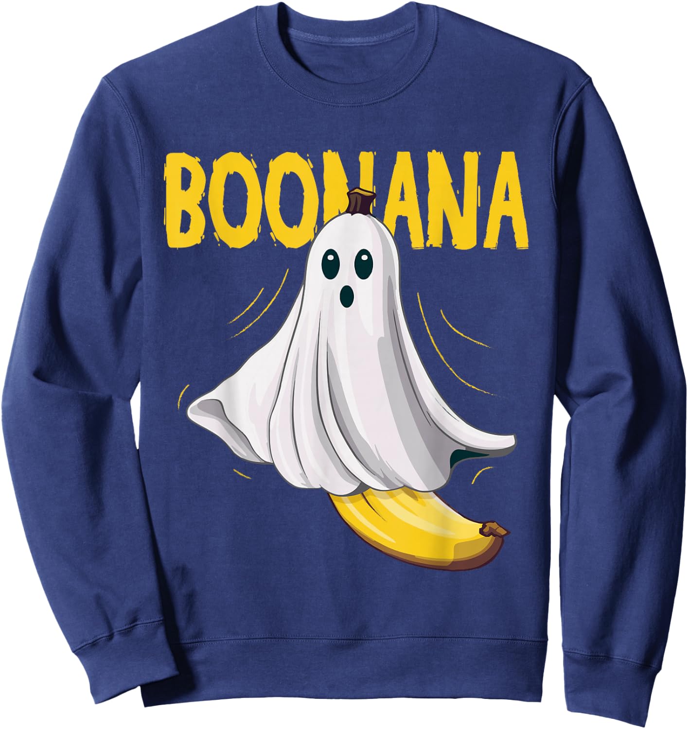 Boonana Ghost Banana Costume Adult Toddler Kids Halloween Sweatshirt - Sweatshirt | Navy