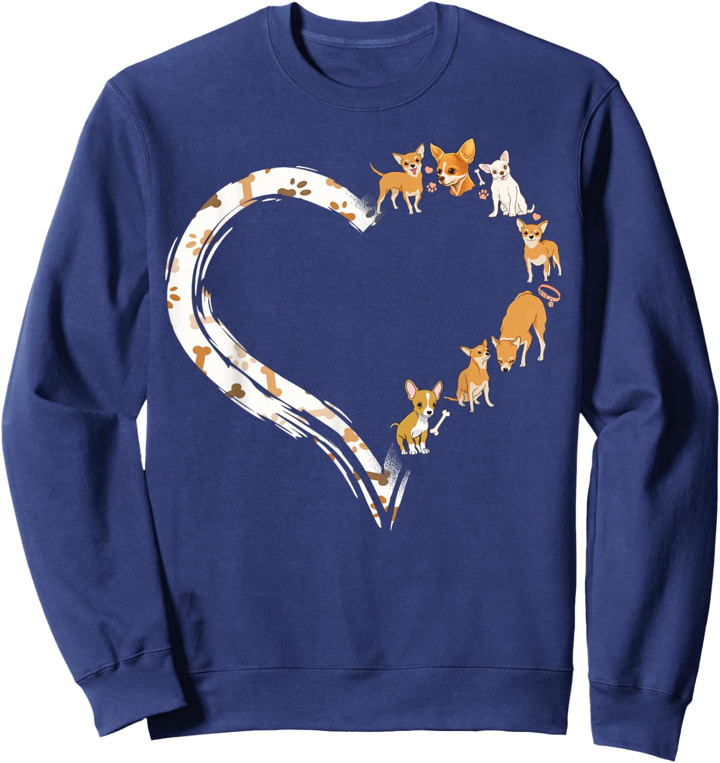 Chihuahua Chihuahueño Heart Sweatshirt - Sweatshirt | Navy