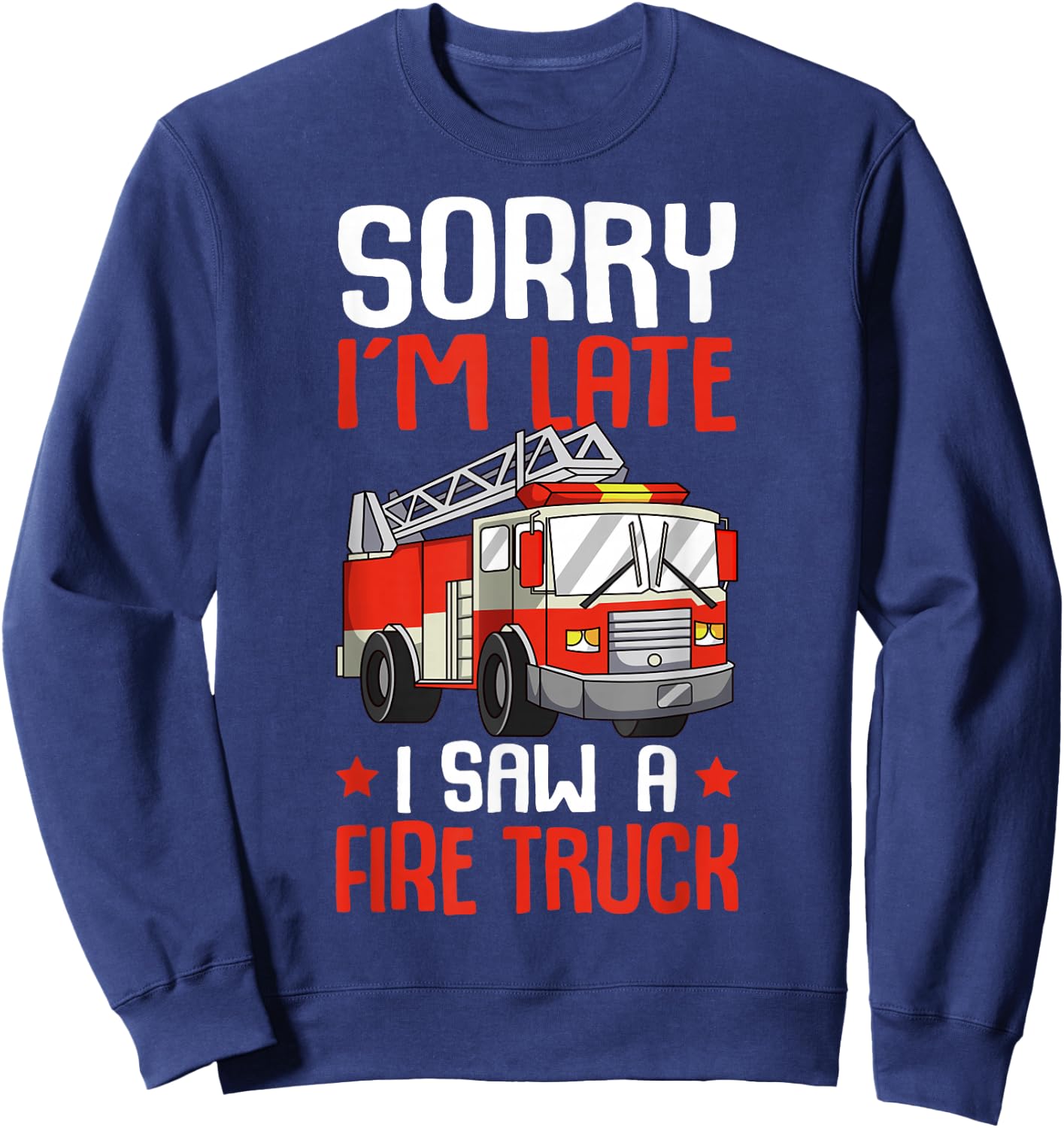 Firefighter Fireman Firefighting Kids Boys Sweatshirt - Sweatshirt | Navy
