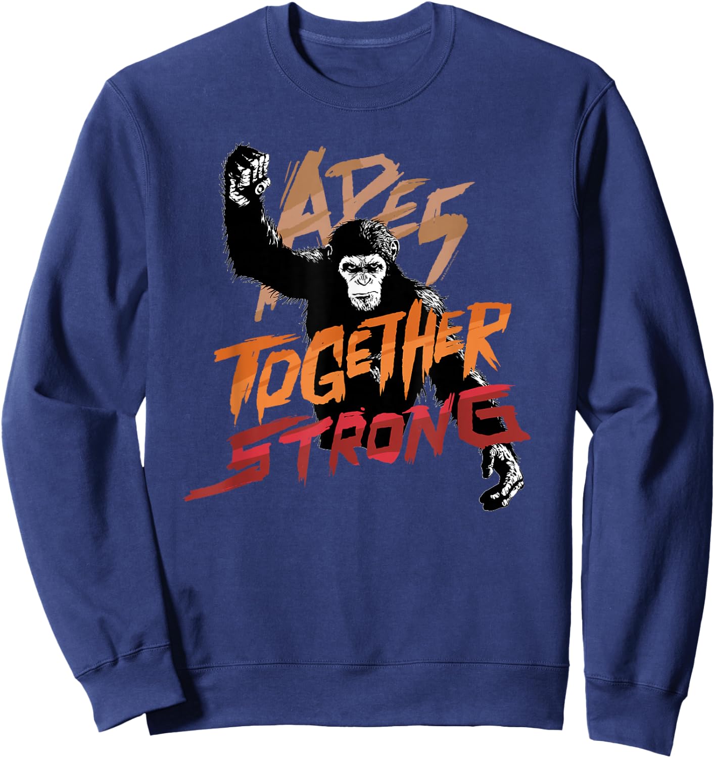 Rise of The Planet of The Apes Caesar Apes Together Strong Sweatshirt - Sweatshirt | Navy