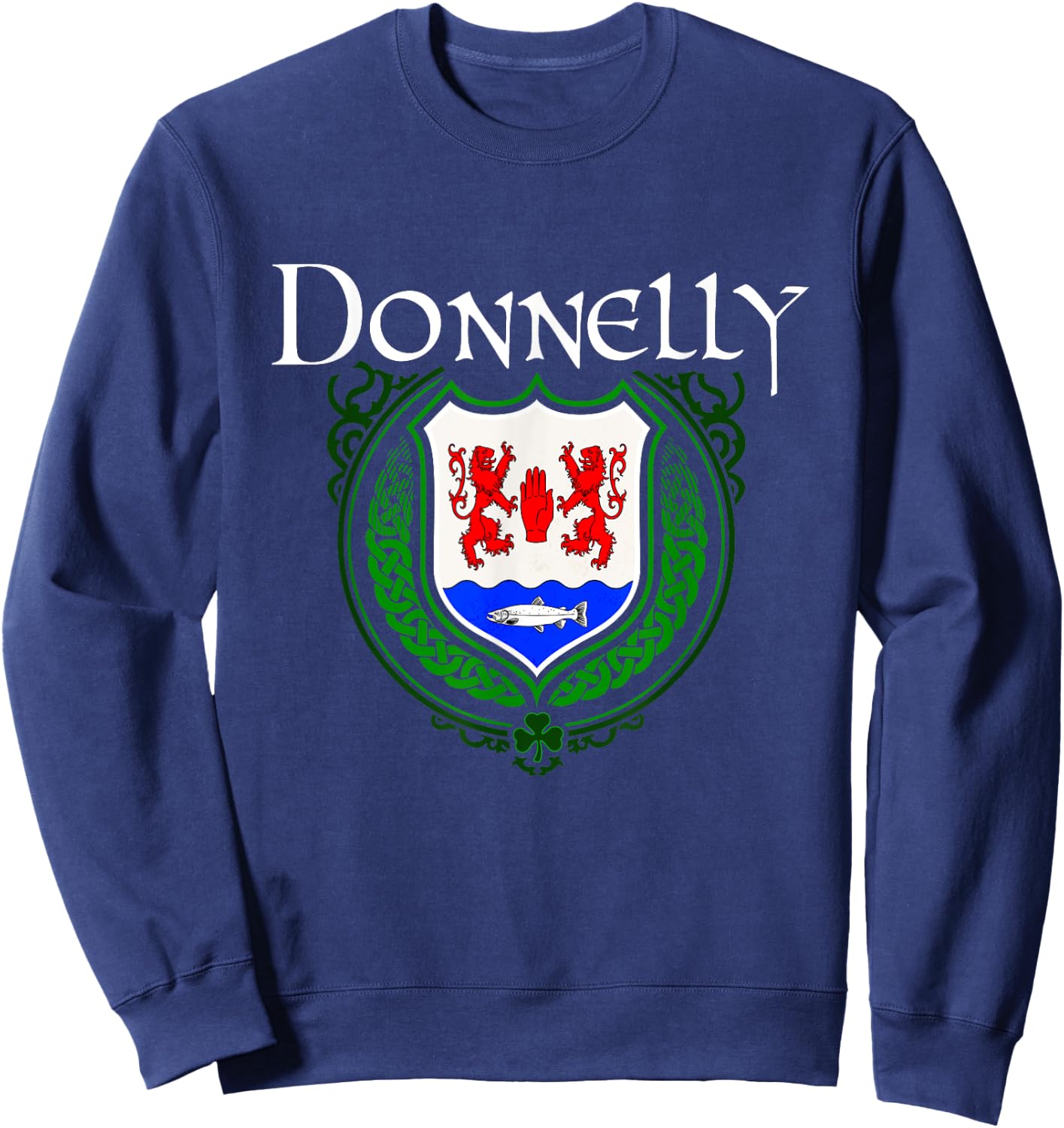 Donnelly Surname Irish Clan Tartan Badge Ireland Sweatshirt - Sweatshirt | Navy