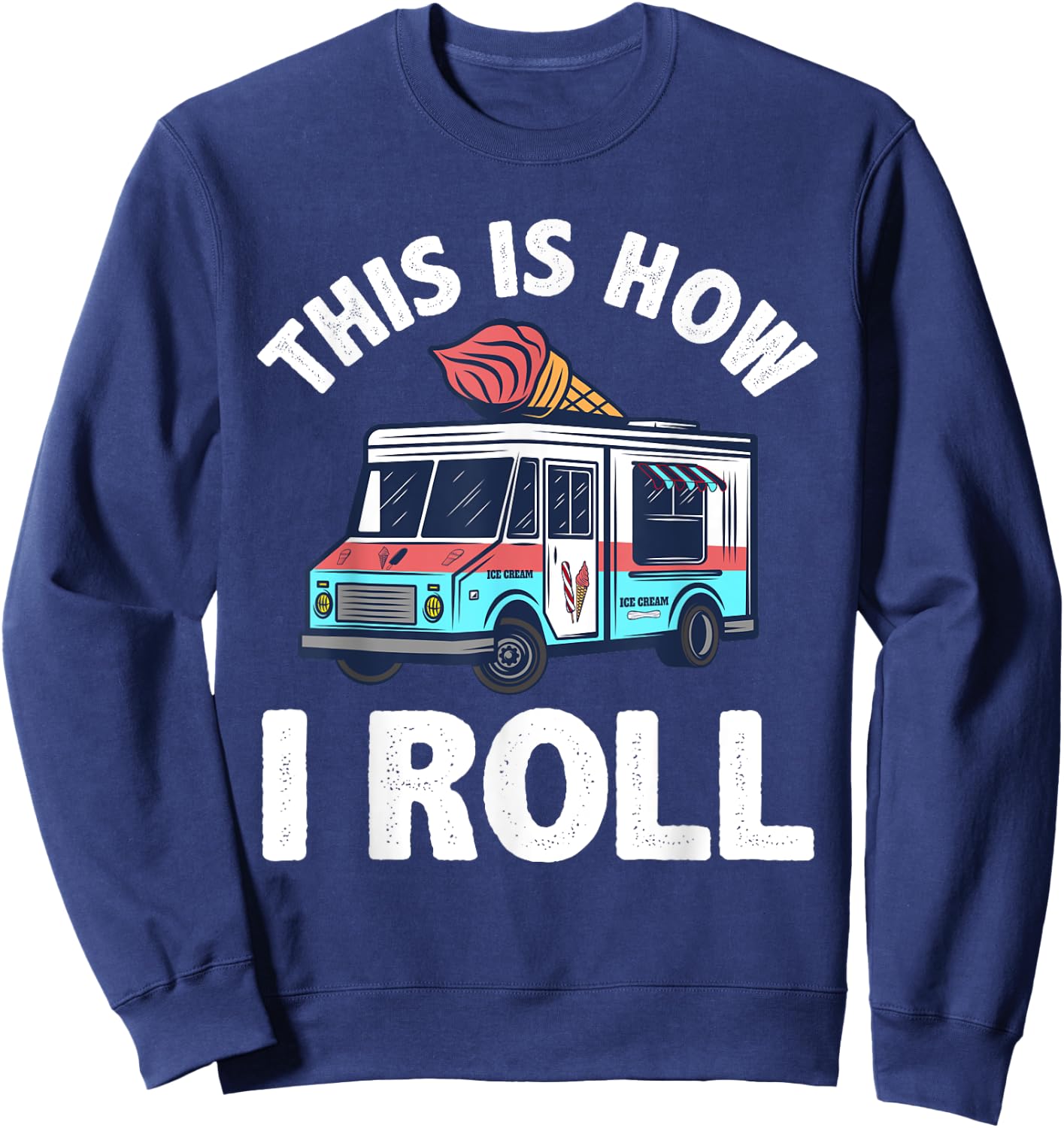 Cool Ice Cream Women Kids Ice Cream Lover Sprinkle Sweatshirt - Sweatshirt | Navy