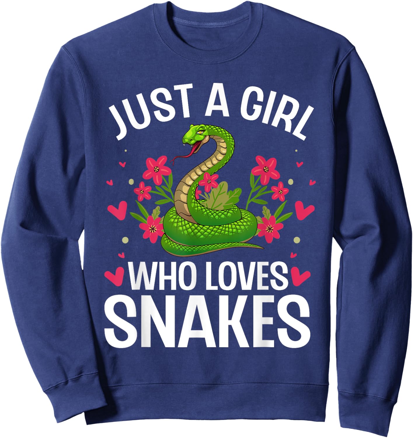 Funny Snake Design for Girls Women Snake Lover Kids Toddler Sweatshirt - Sweatshirt | Navy