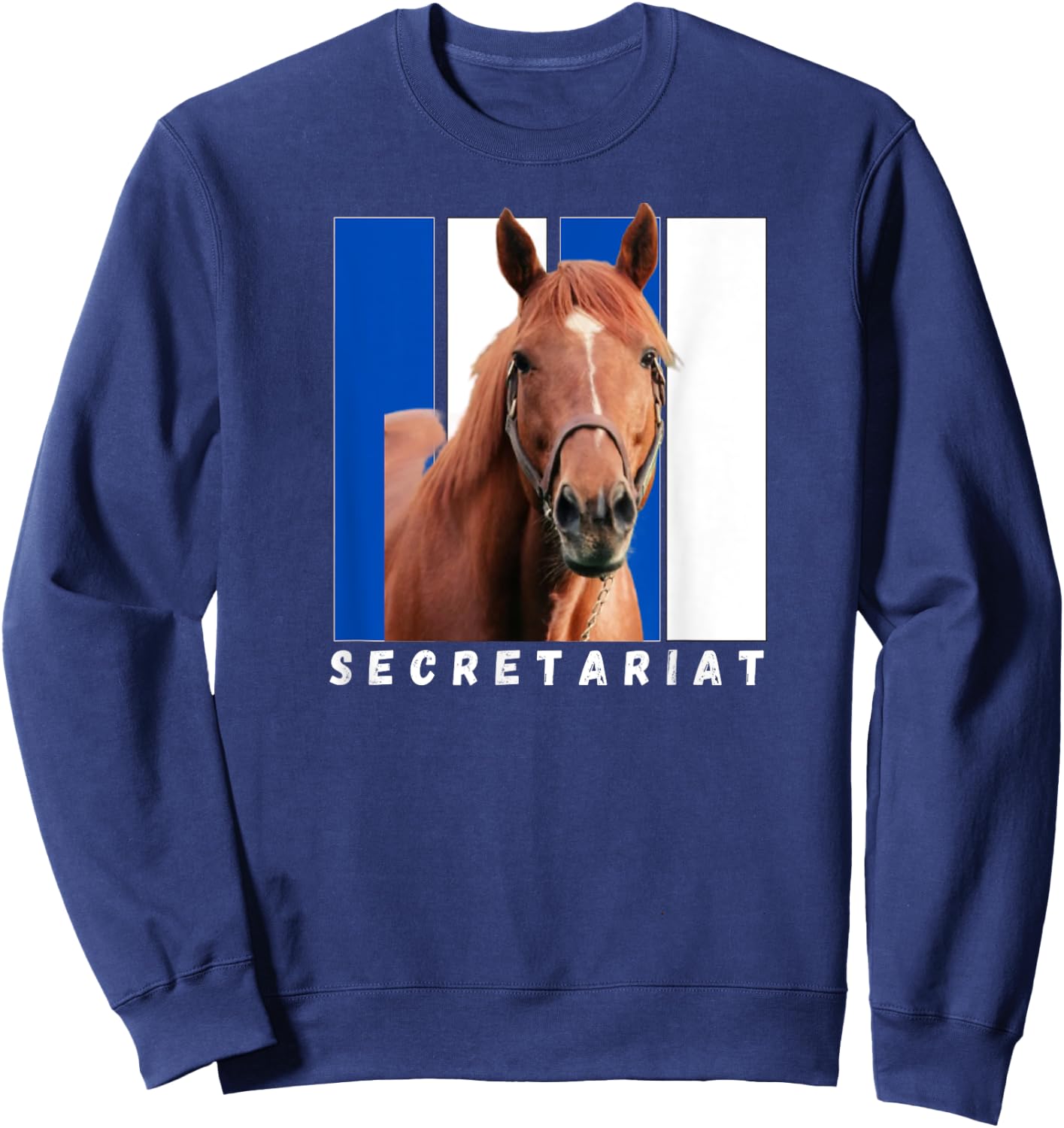 Secretariat Horse, Horse Racing Shirt, Del Mar, Santa Anita Sweatshirt - Sweatshirt | Navy