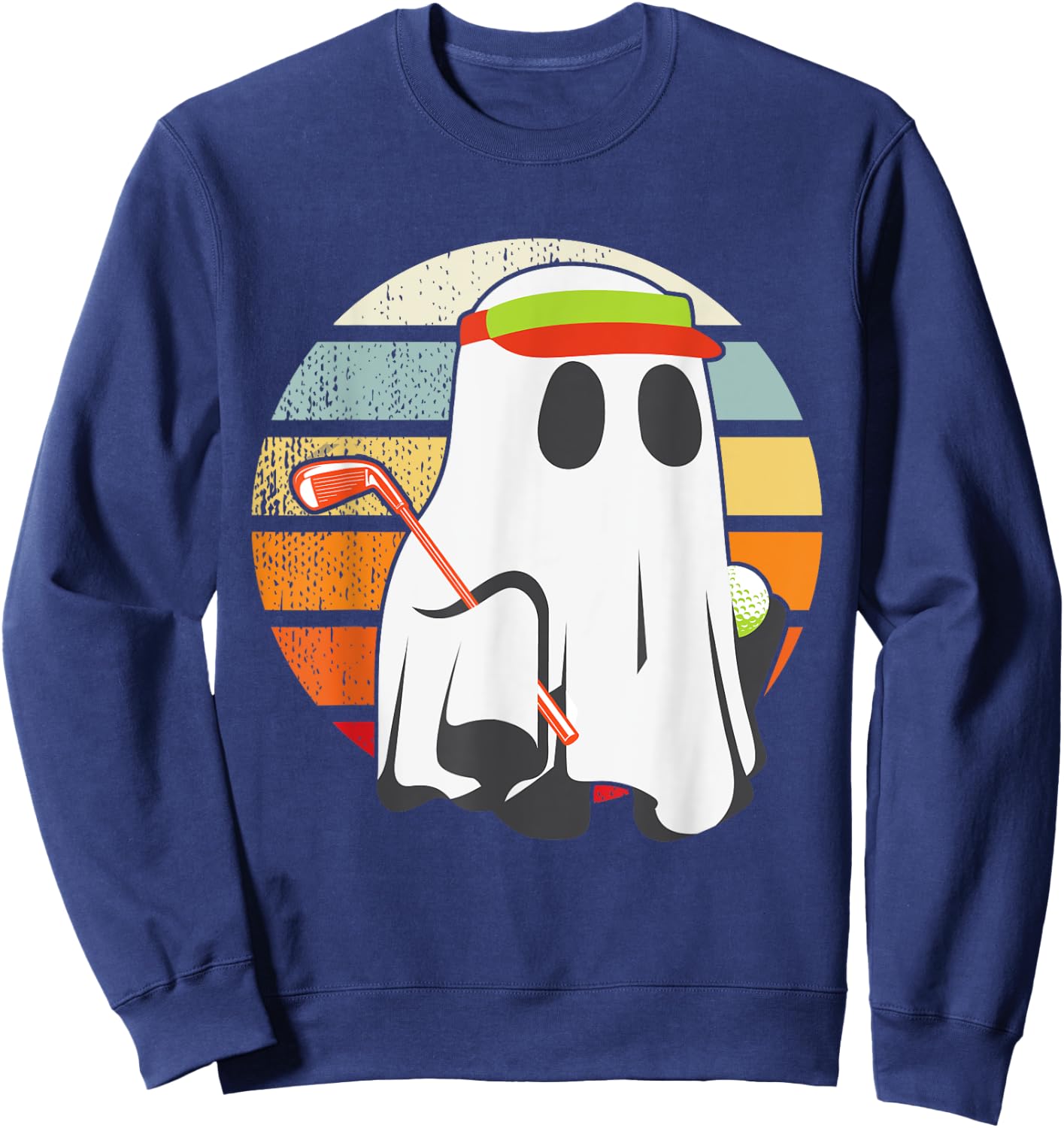 Funny Halloween Golfer Golf Ghost Men Women Kids Matching Sweatshirt - Sweatshirt | Navy