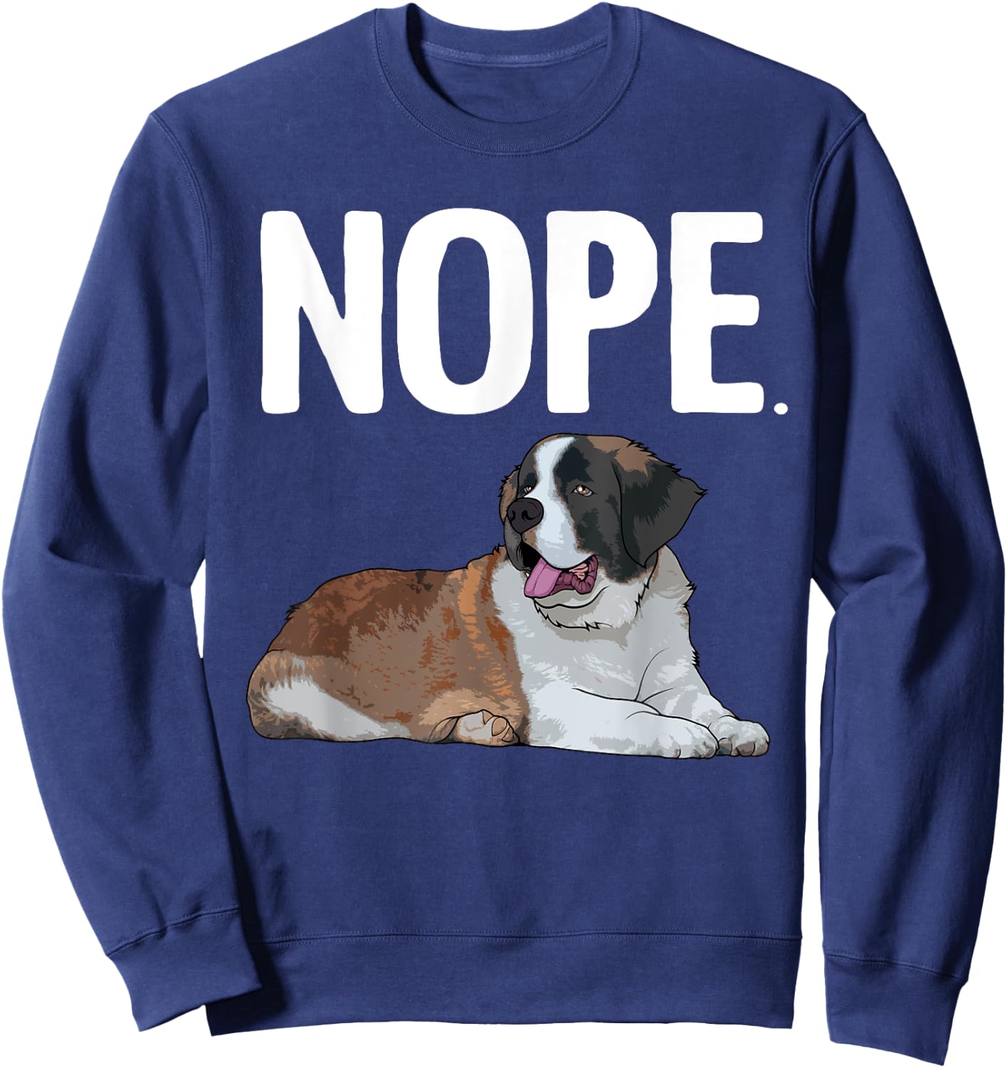 Funny Saint Bernard Art Women St. Bernard Dog Lovers Sweatshirt - Sweatshirt | Navy