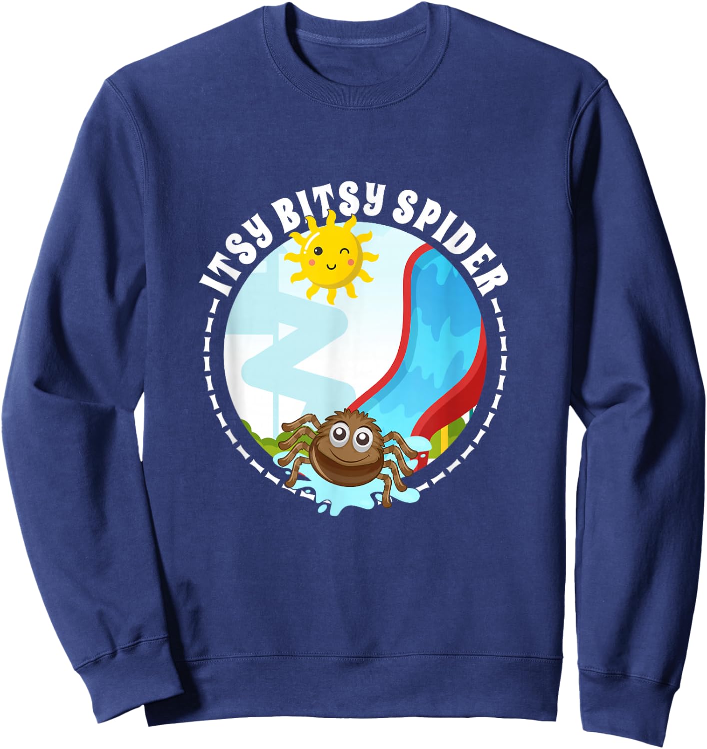 Itsy Bitsy - Kids Spider Nursery Rhyme Halloween Costume Sweatshirt - Sweatshirt | Navy