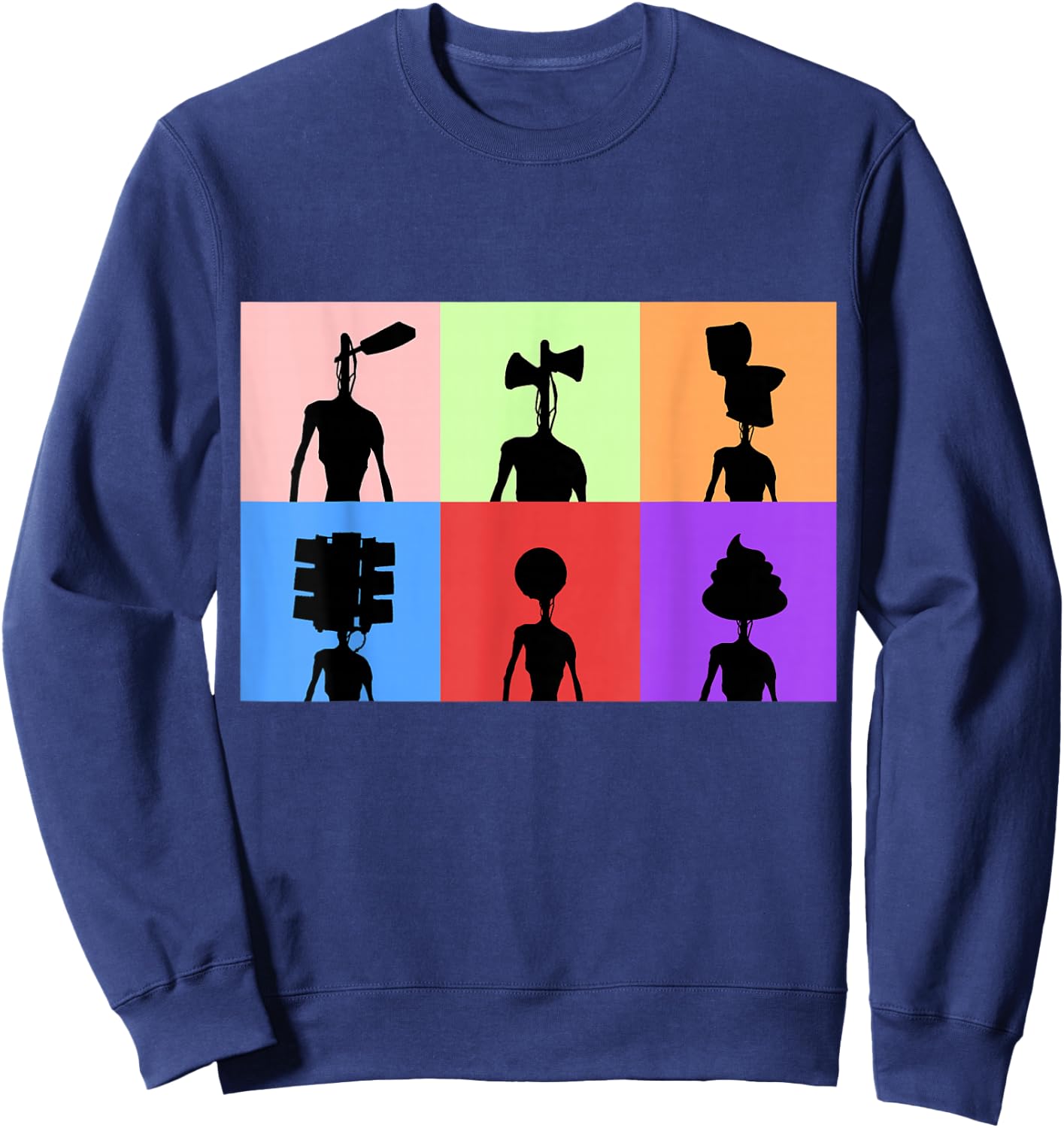 Horror Monster with Sirens for Heads / Kids Horror Sweatshirt - Sweatshirt | Navy