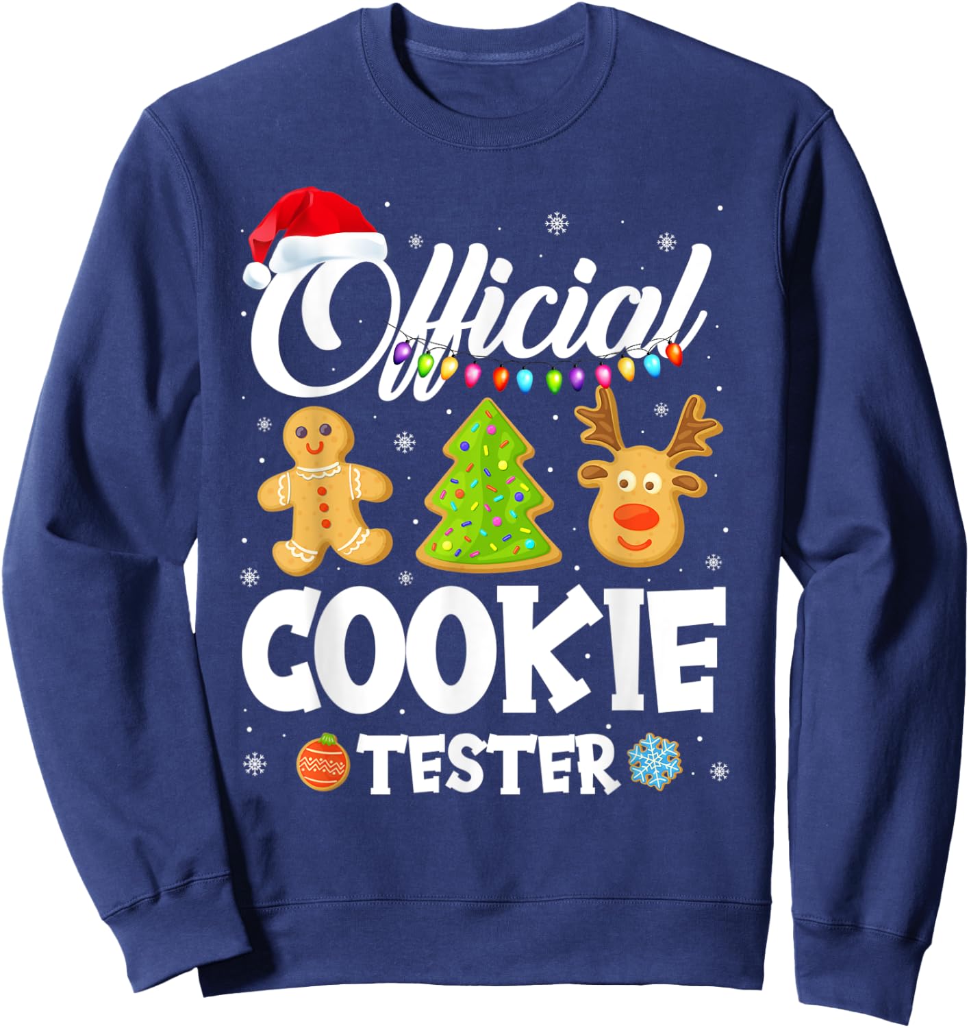 Official Cookie Tester Baking Crew Christmas Matching Family Sweatshirt - Sweatshirt | Navy
