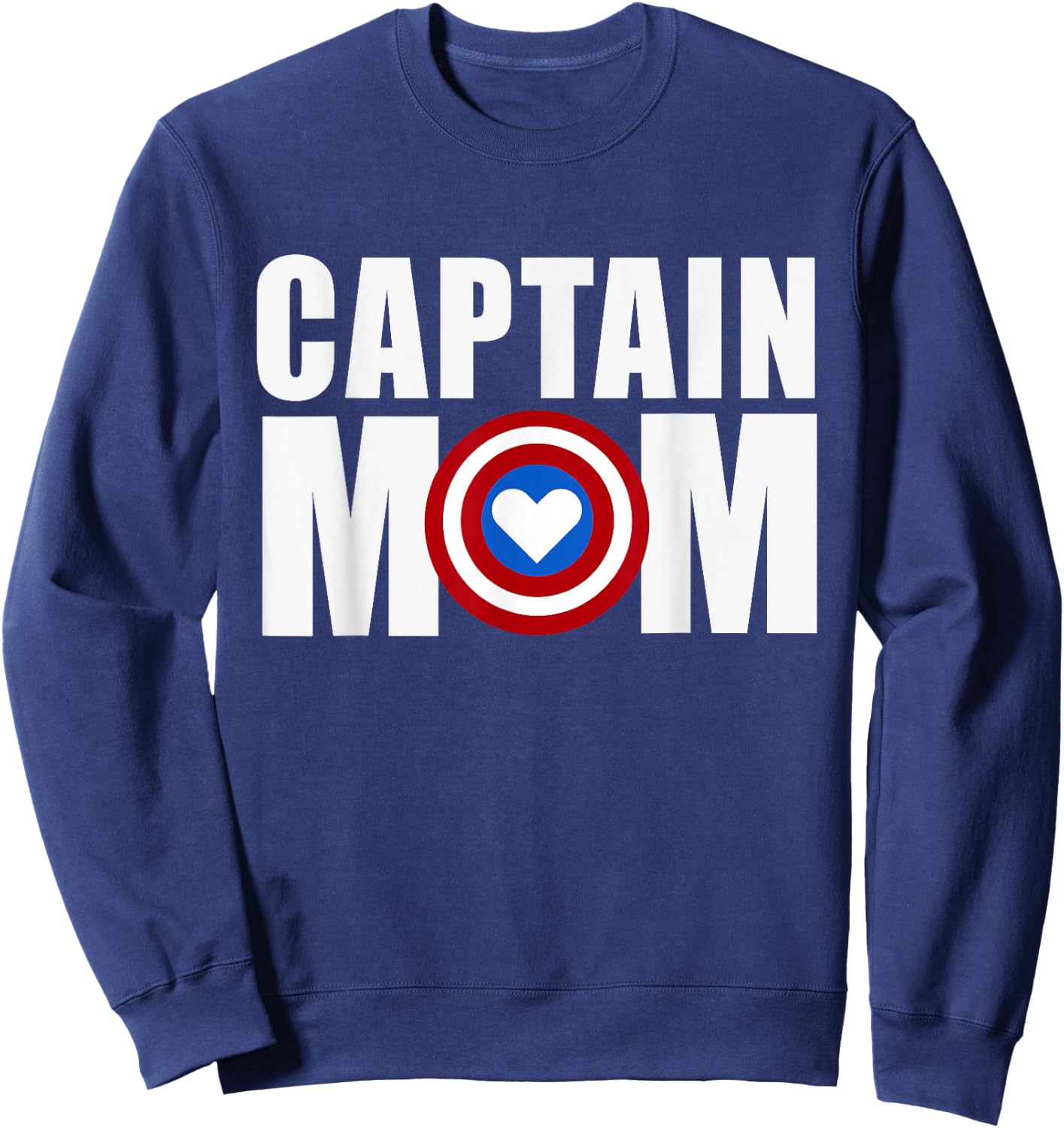 Funny Captain Mom Superhero Mother's Day 2022 Small Sweatshirt - Sweatshirt | Navy