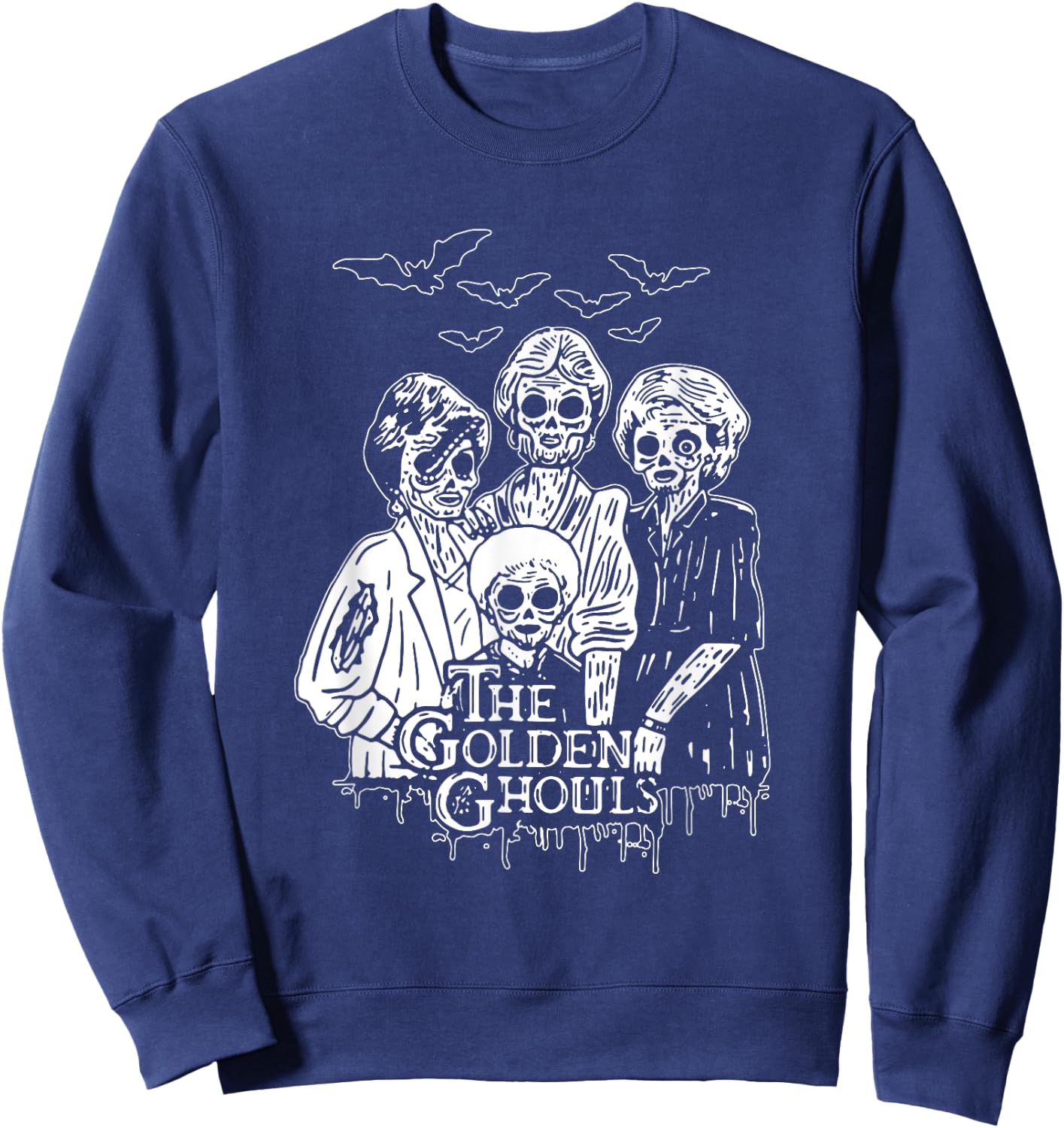 Funny Women The Golden Ghouls Funny Halloween Costumes Sweatshirt - Sweatshirt | Navy