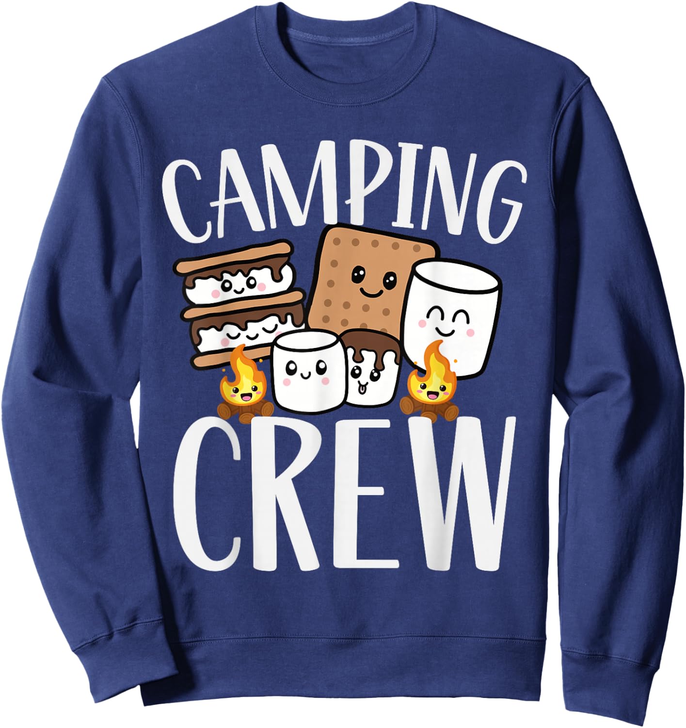 Camping Crew Smore Campfire Group Squad Team Kids Men Women Sweatshirt - Sweatshirt | Navy