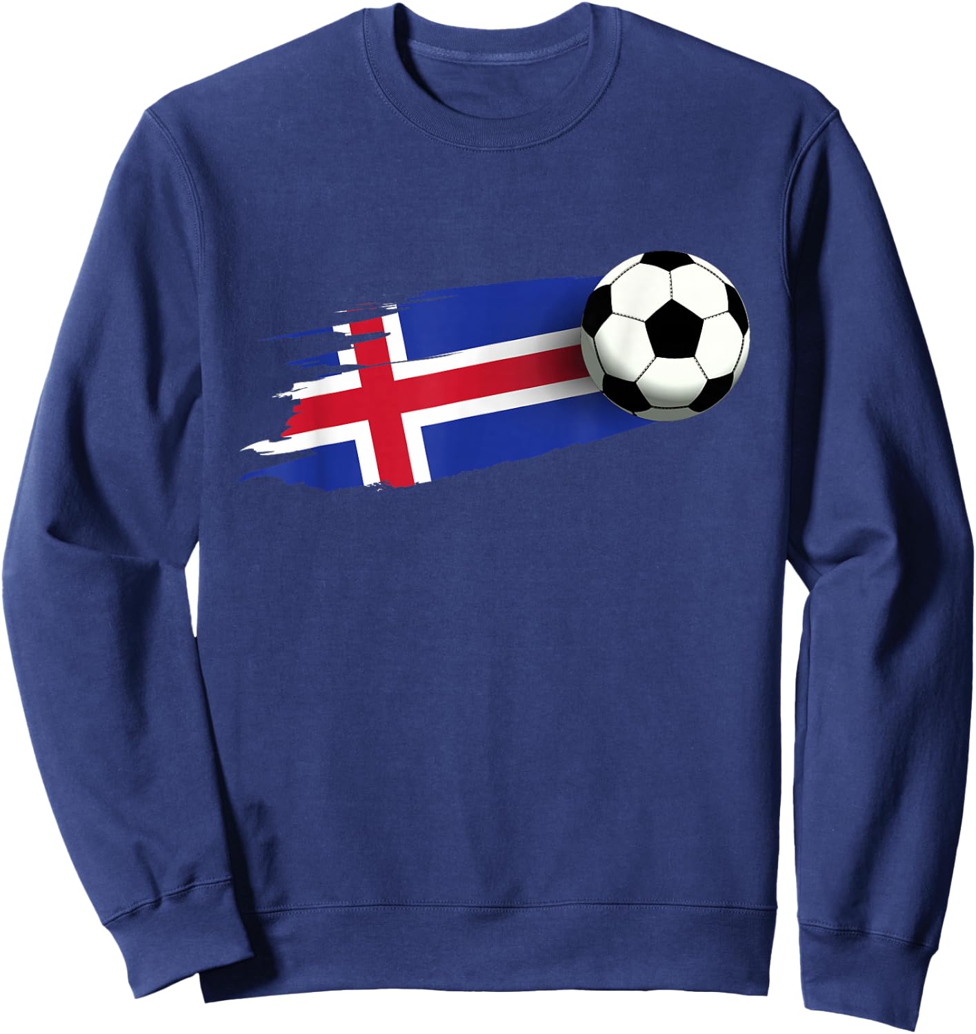 Iceland Flag Jersey Icelandic Soccer Team Icelandic Sweatshirt - Sweatshirt | Navy